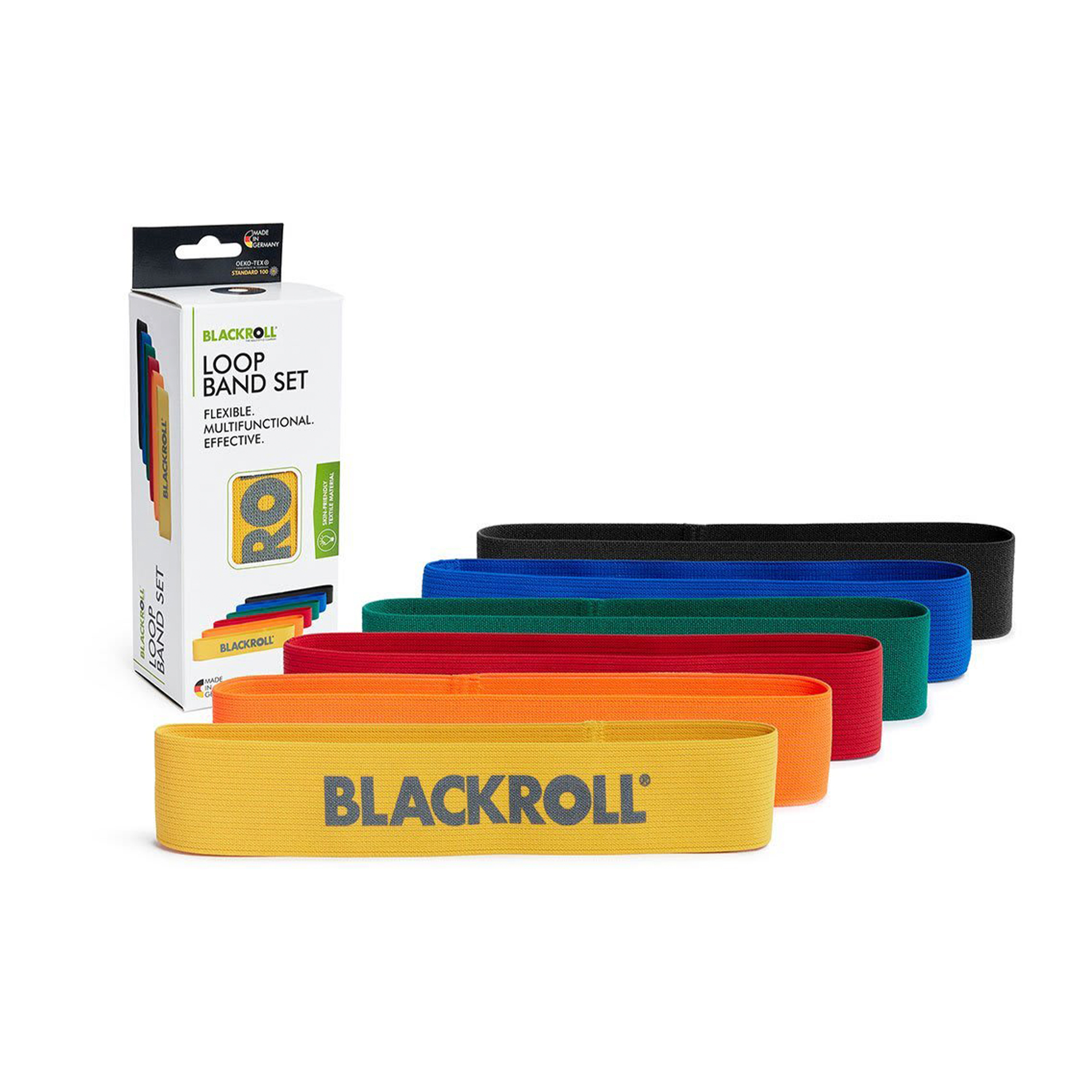 Blackroll Loop Band Træningselastik Sæt (6 Stk) - 30 cm