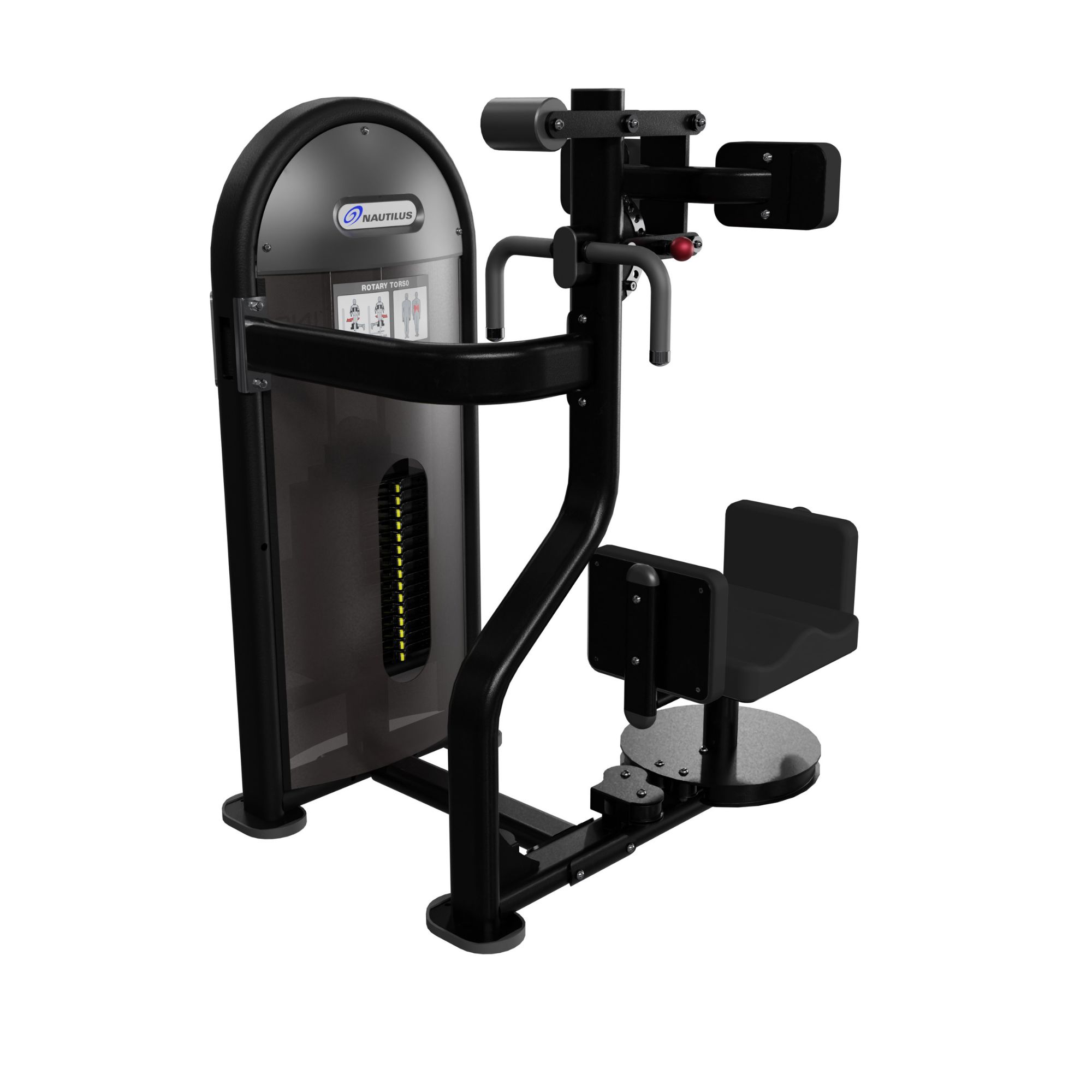 Nautilus Instinct Rotary Torso mavemaskine 86 kg vægtmagasin til effektiv coretræning i fitnesscenter og mindre træningsrum