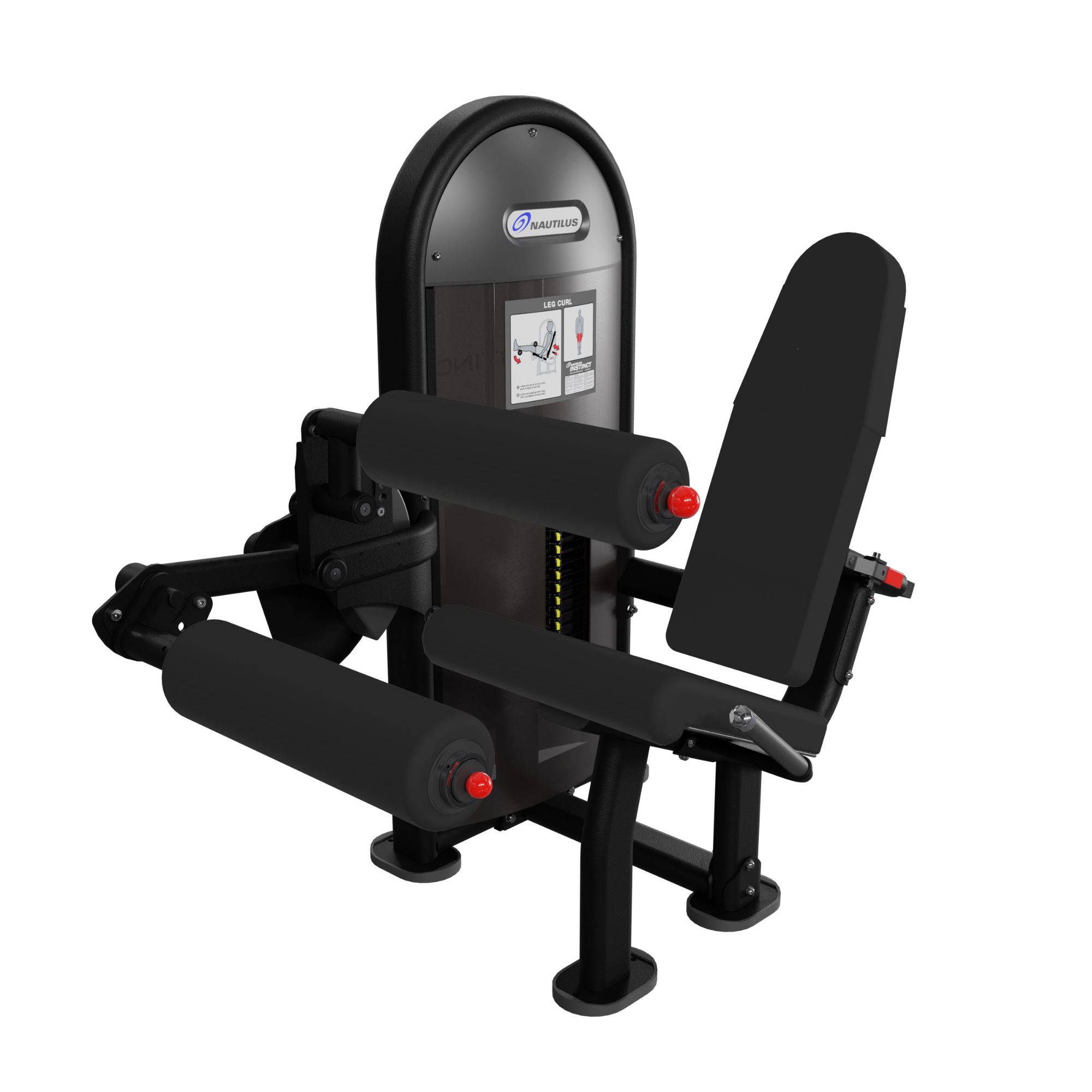 Nautilus Instinct Leg Curl - kompakt leg curl maskine til baglårstræning i fitnesscenter Nautilus Instinct Leg Curl - kompakt leg curl maskine til baglårstræning i fitnesscenter