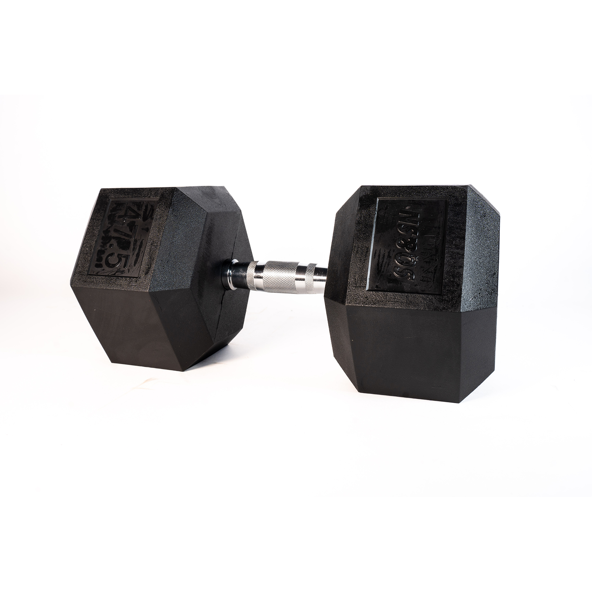 Brug SQ&SN Hexagon Håndvægt (47,5 kg) med forkromet greb. Udstyr til crossfit træning, styrketræning og funktionel træning til en forbedret oplevelse