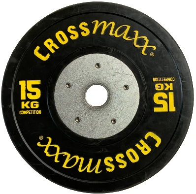 Brug Crossmaxx Competition Bumper Plate 15 kg Black til en forbedret oplevelse