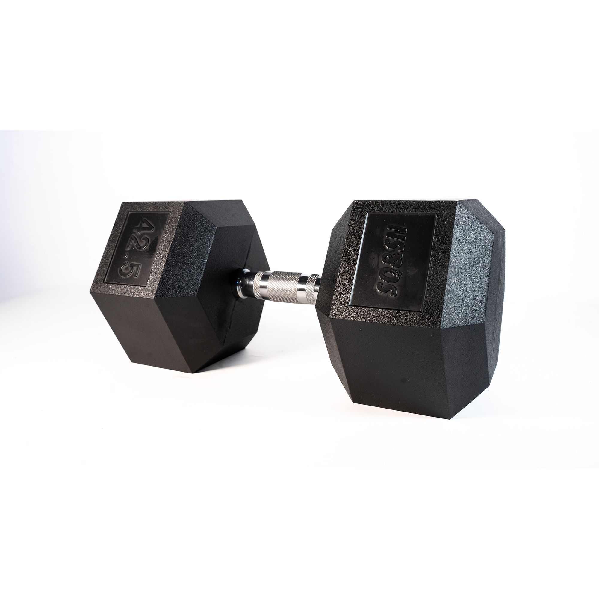 SQ&SN Hexagon Håndvægt (42,5 kg) med forkromet greb. Udstyr til crossfit træning, styrketræning og funktionel træning thumbnail