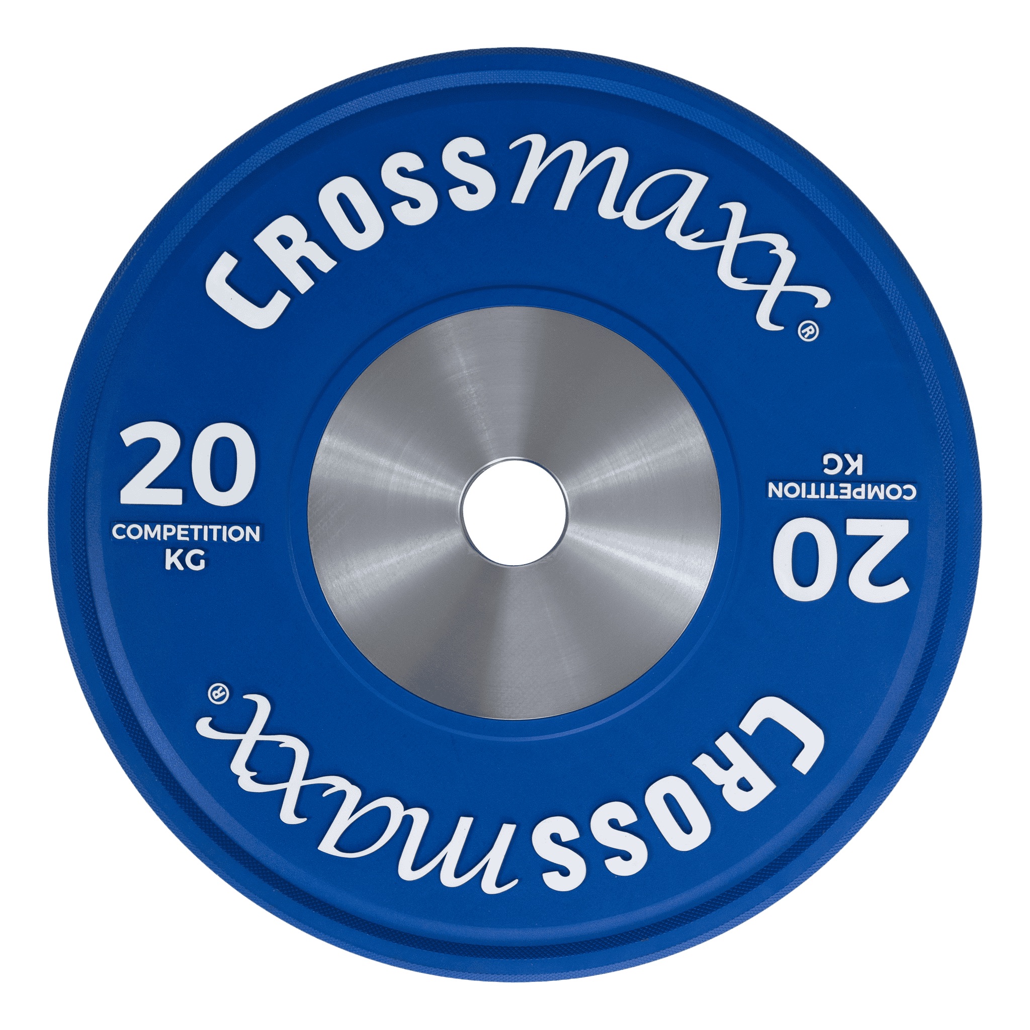Crossmaxx NEO Comp. Bumper Plate 20 kg blå bumper plate til vægtløftning og styrketræning