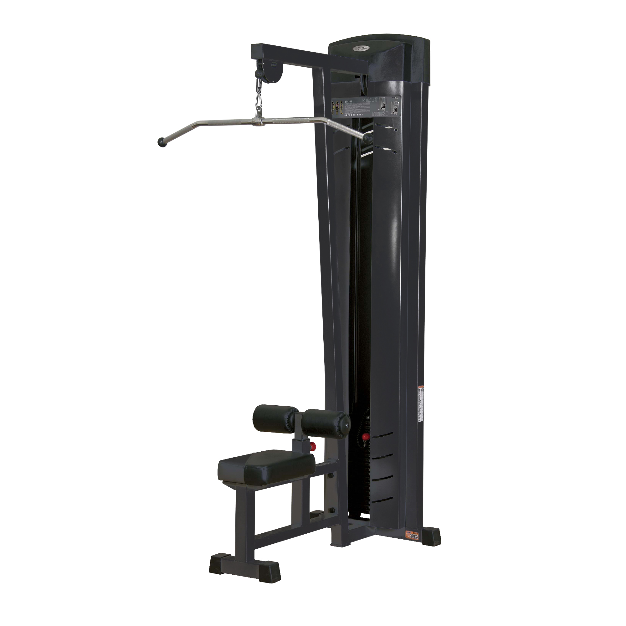 Inter Atletika Lat Pull Down rygmaskine 105 kg vægtmagasin sort