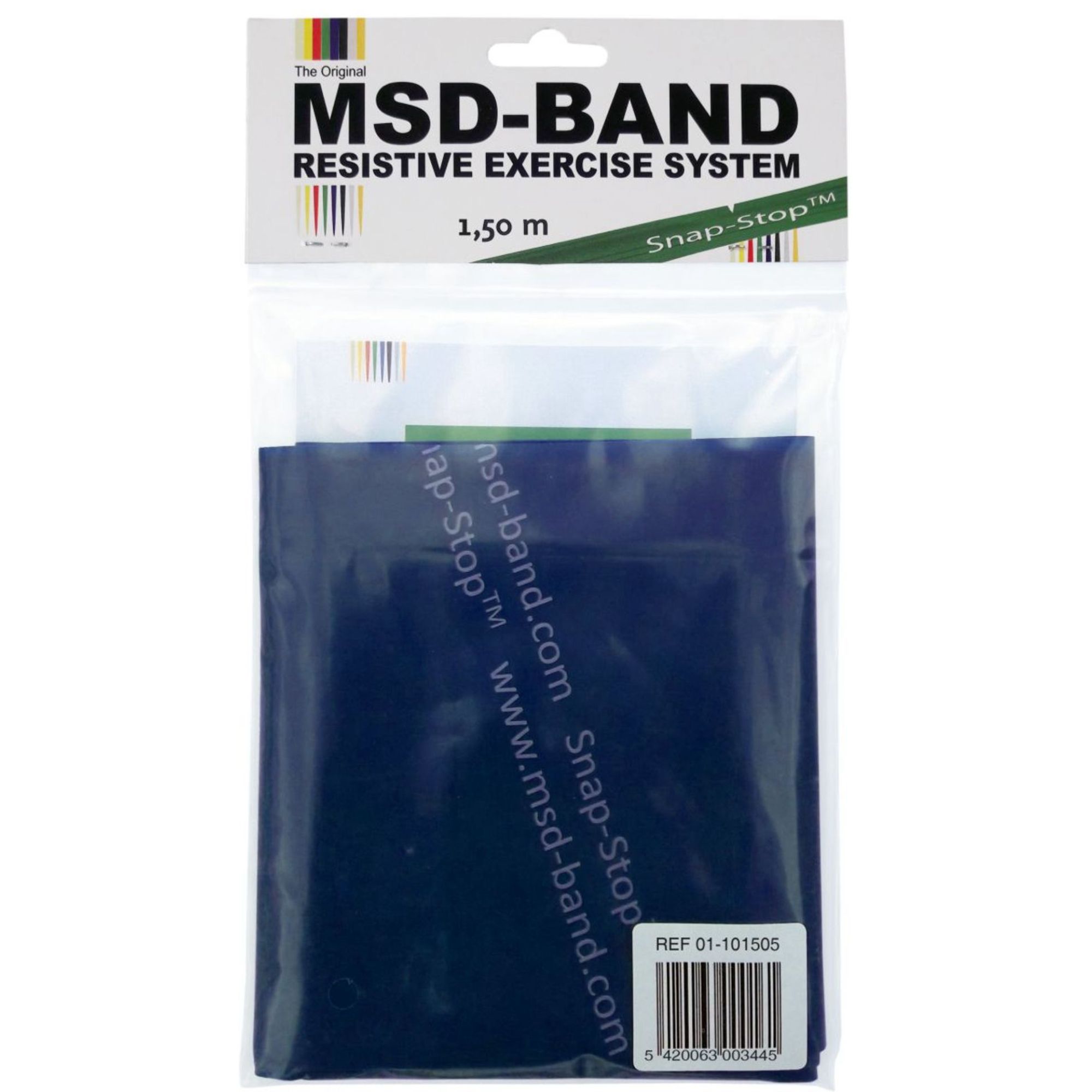 MSD-Band Flad Træningselastik Extra Heavy 1,5 m Blå (10 Stk) thumbnail