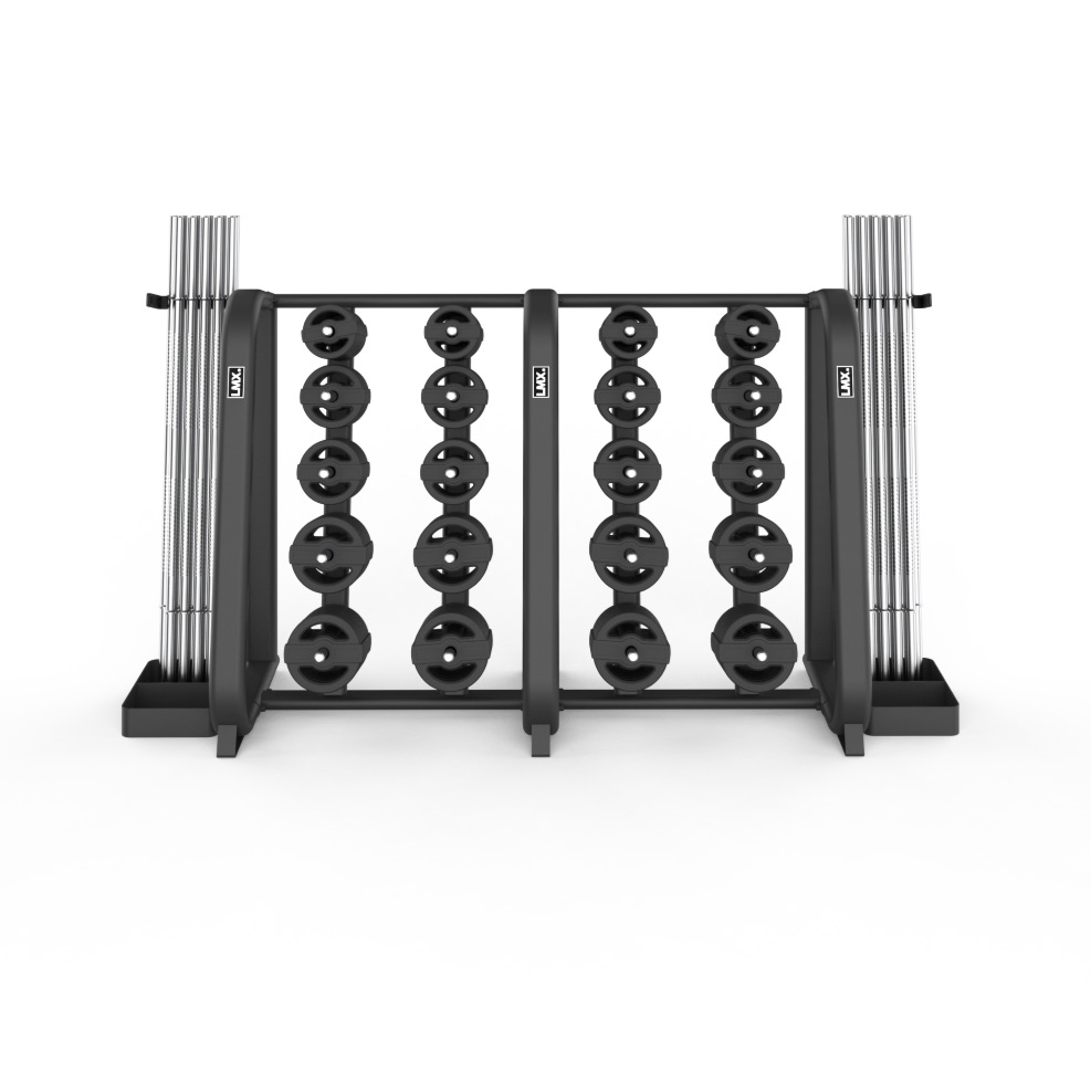 LMX. Studio Pump Rack (22 sæt), opbevaring af Studio Pump udstyr til holdtræning