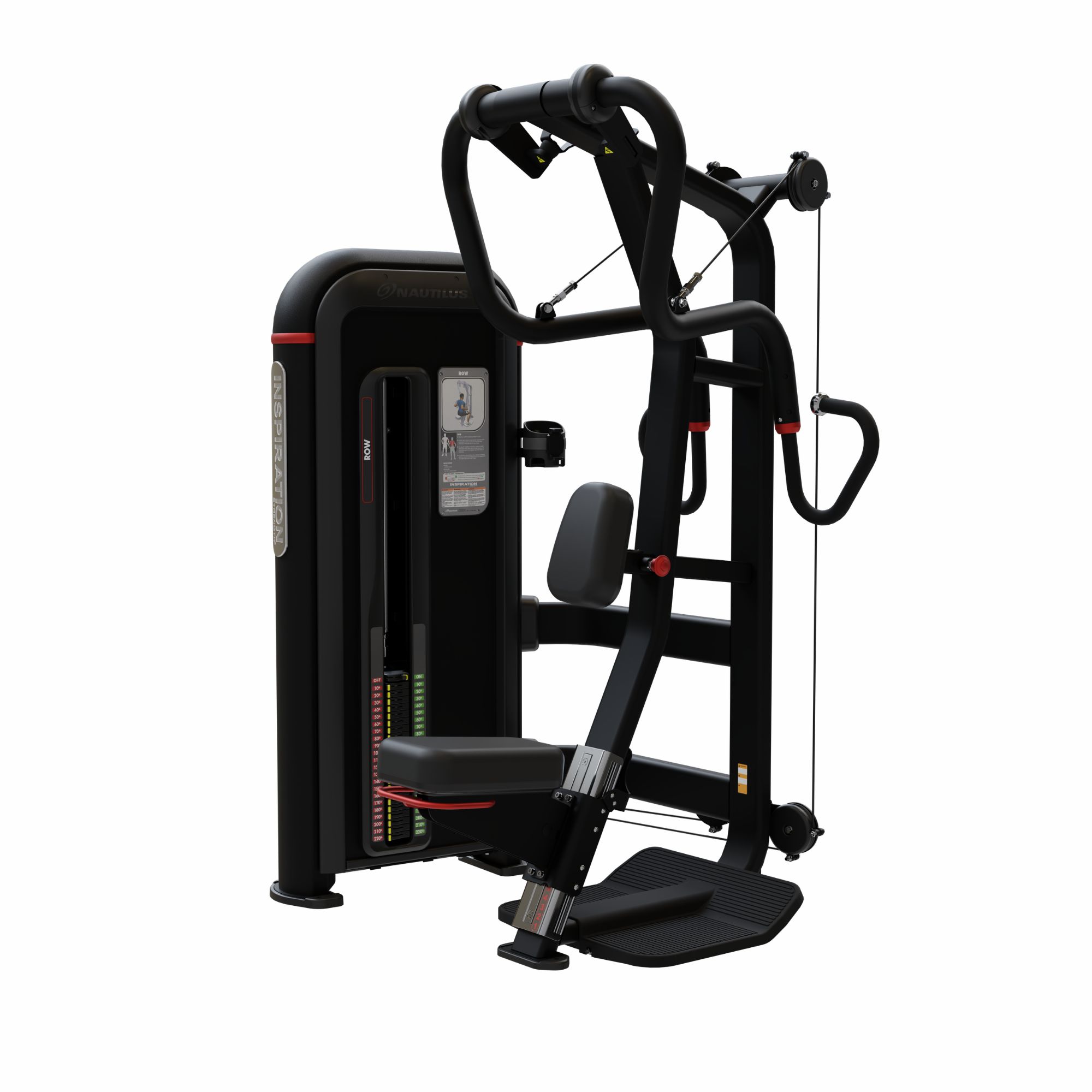 Nautilus Inspiration Vertical Row rygmaskine sort 109 kg vægtmagasin Nautilus Inspiration Vertical Row rygmaskine sort 109 kg vægtmagasin