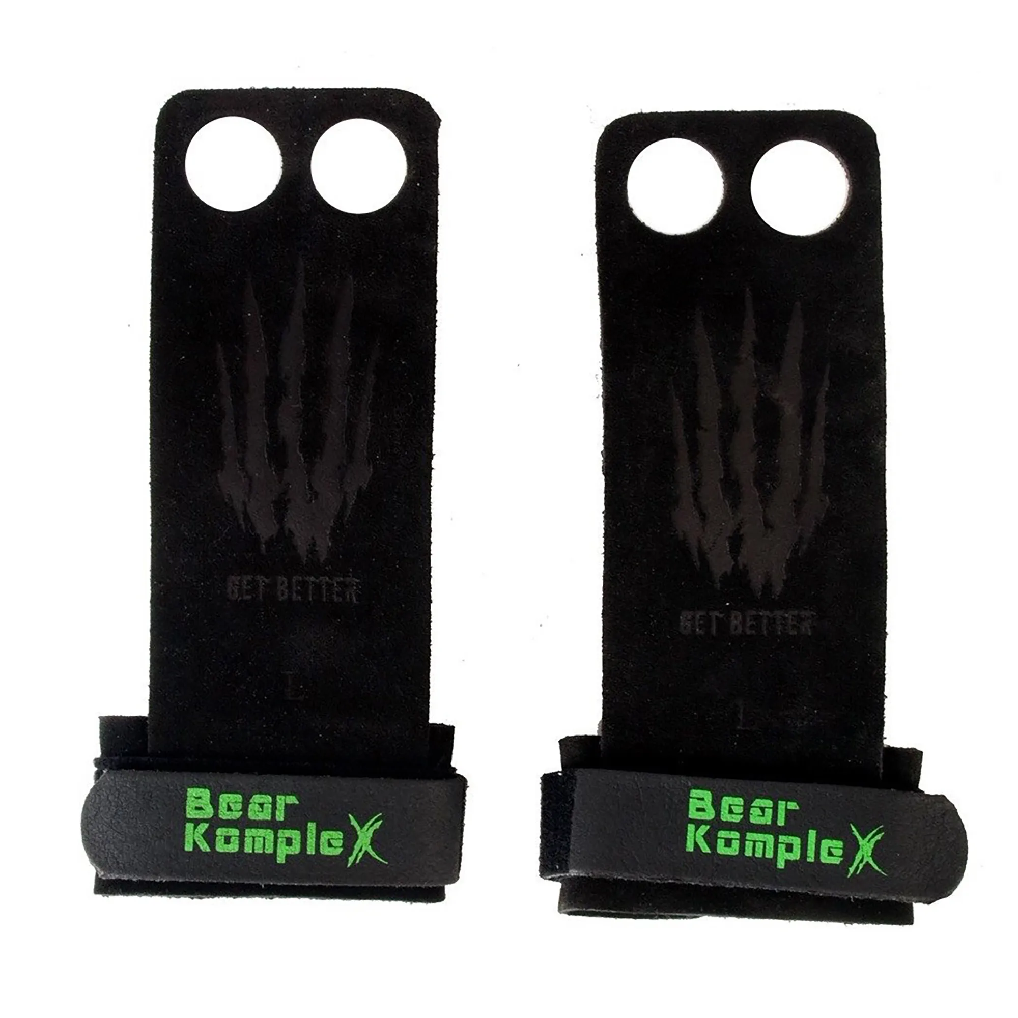 Bear KompleX Læder Grips Sort – 2 Hole str. XS