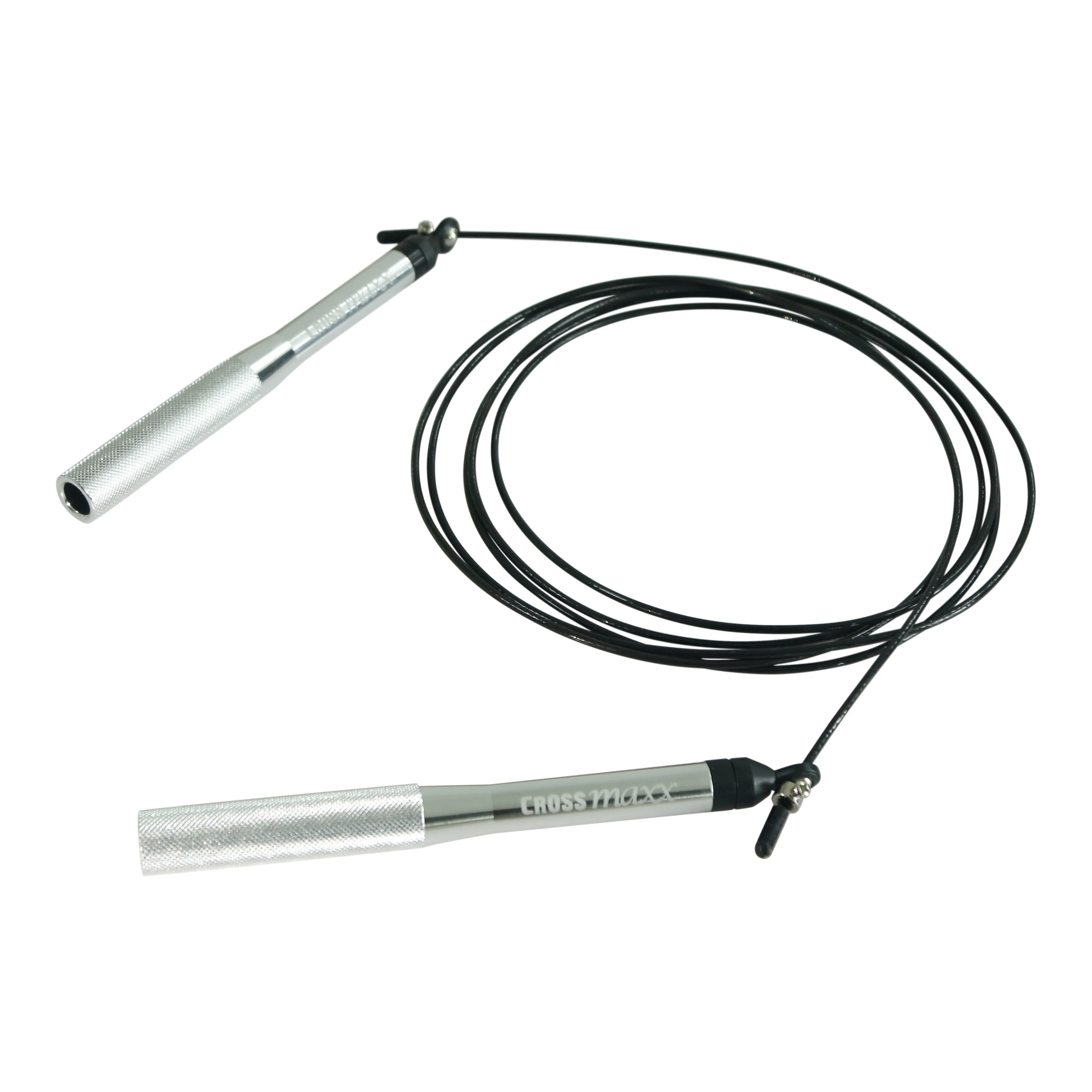 Brug Crossmaxx PRO Speed Rope sjippetov. Justerbar længde med af letvægts stålkabel og forkromede aluminiums håndtag (ergonomiske greb) til en forbedret oplevelse