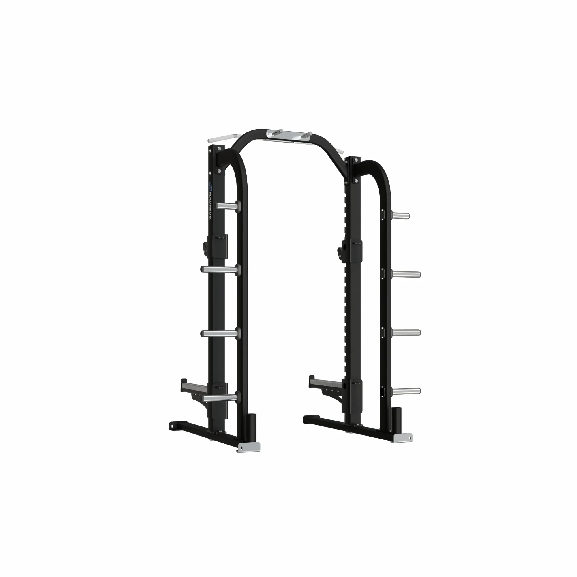 Nautilus Half Rack squat rack med multigreb pull up, sort, 160x183x246 cm