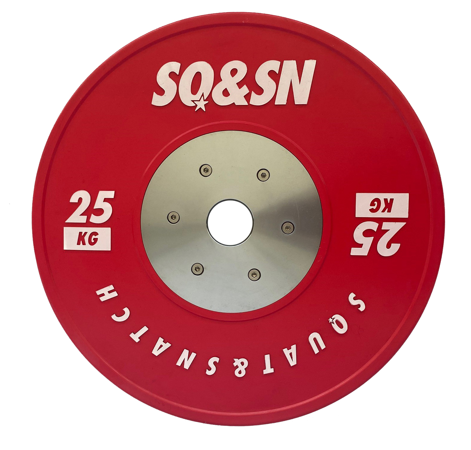 Brug SQ&SN Competition Bumper Plate 25 kg Red til en forbedret oplevelse