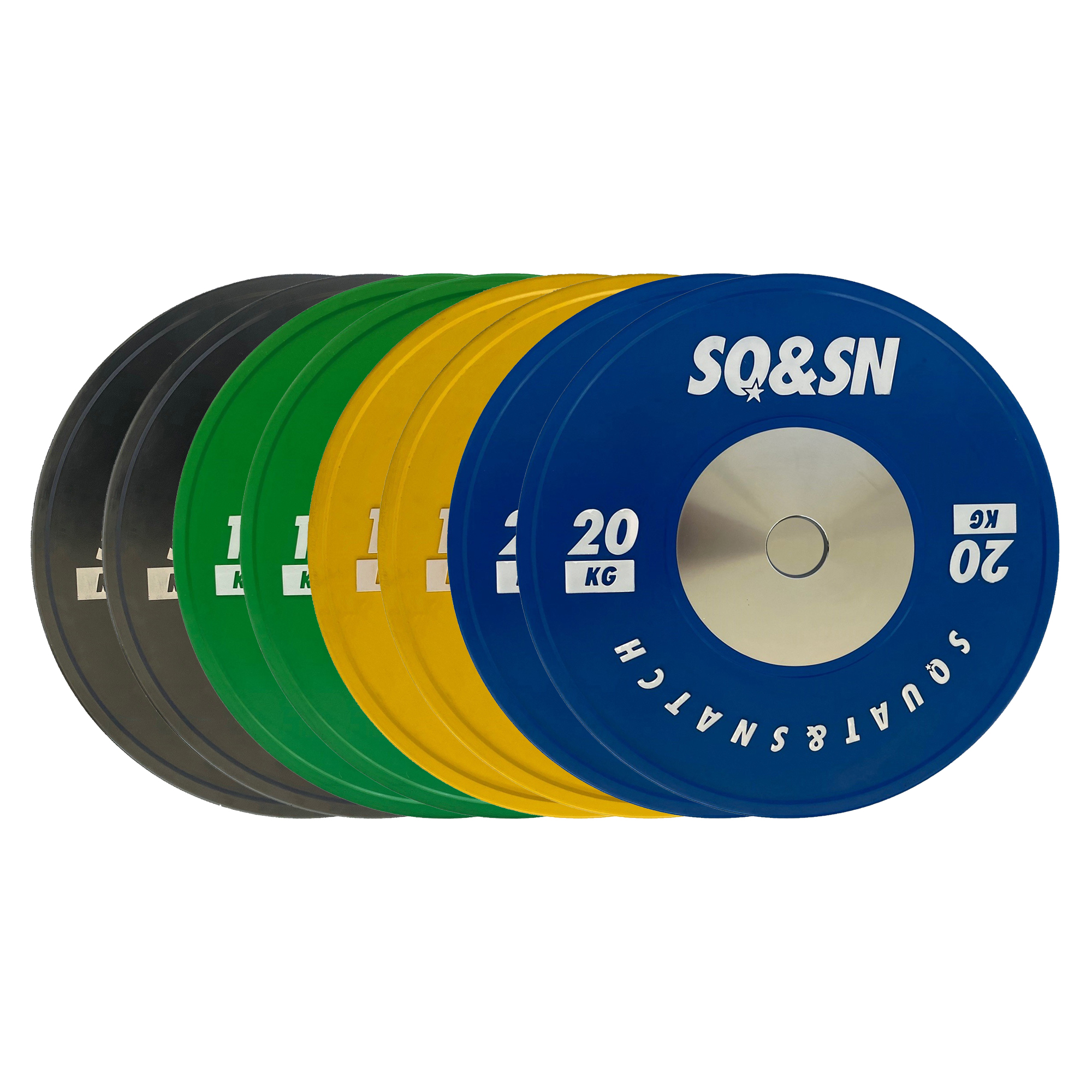 SQ&SN Vægtløftning Vægtsæt 100 kg Farvet