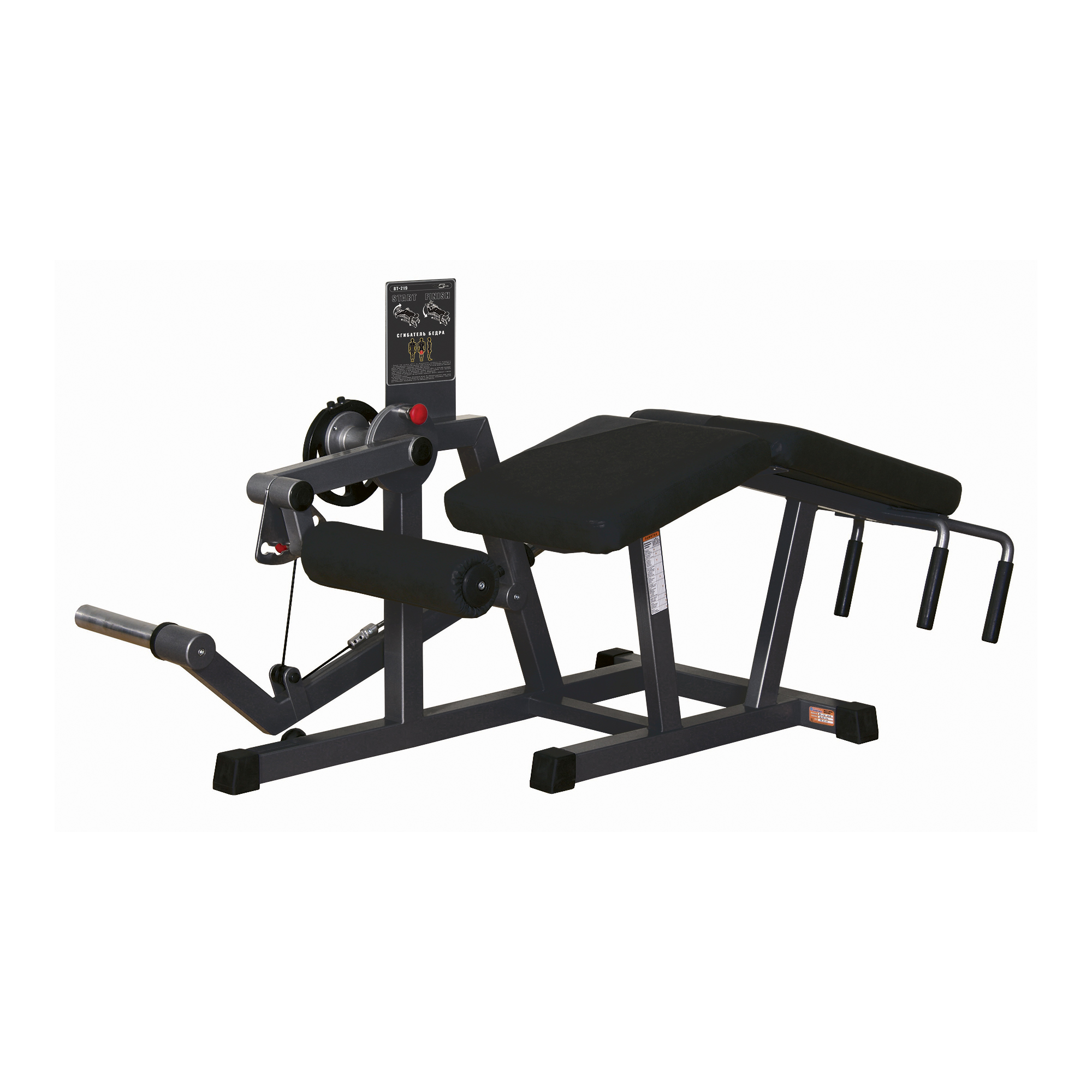 Inter Atletika Leg Curl Black plate loaded baglårsmaskine 150 kg 50 mm