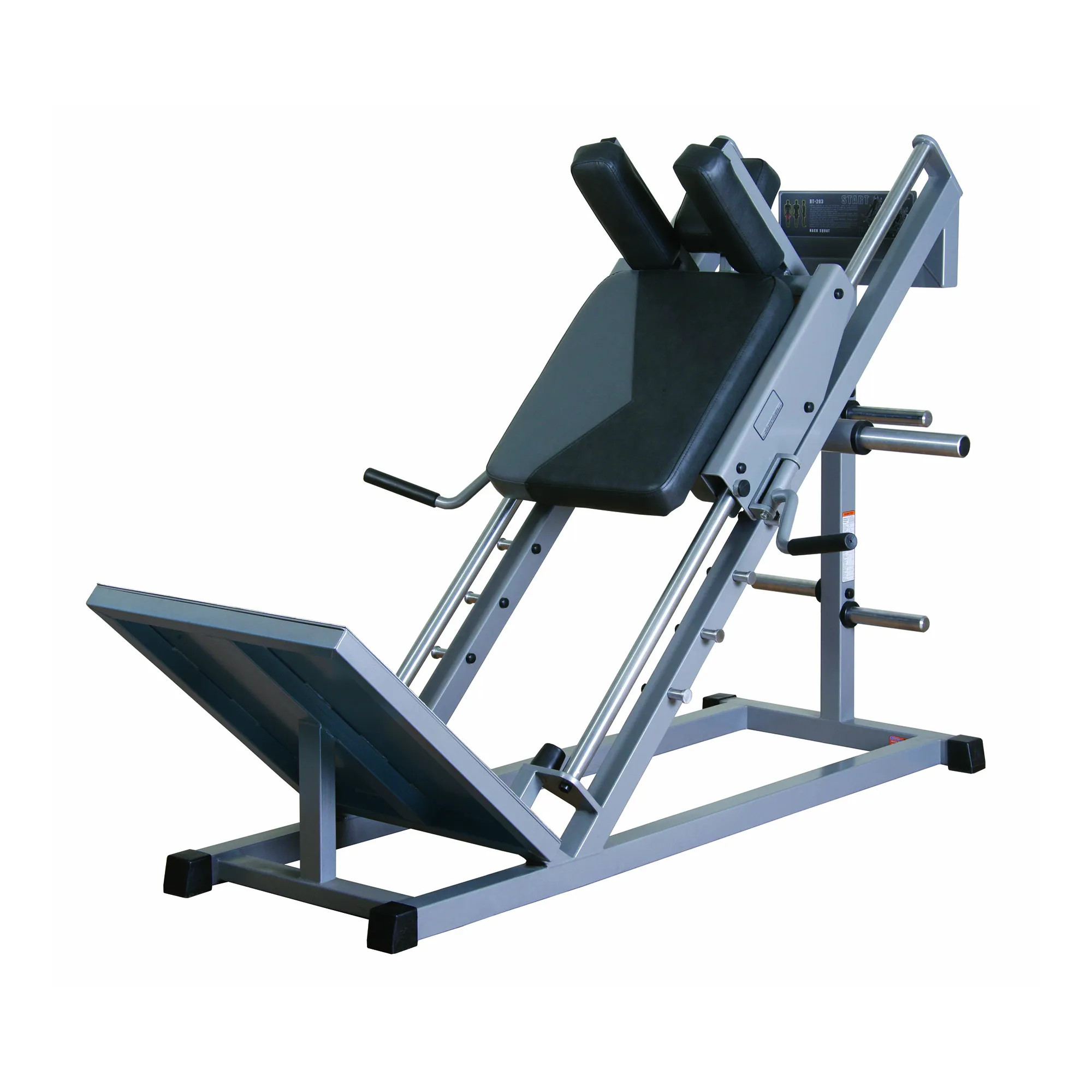 Inter Atletika Hack Squat Sølv benmaskine 250 kg 179 kg 188,5x121x145 cm