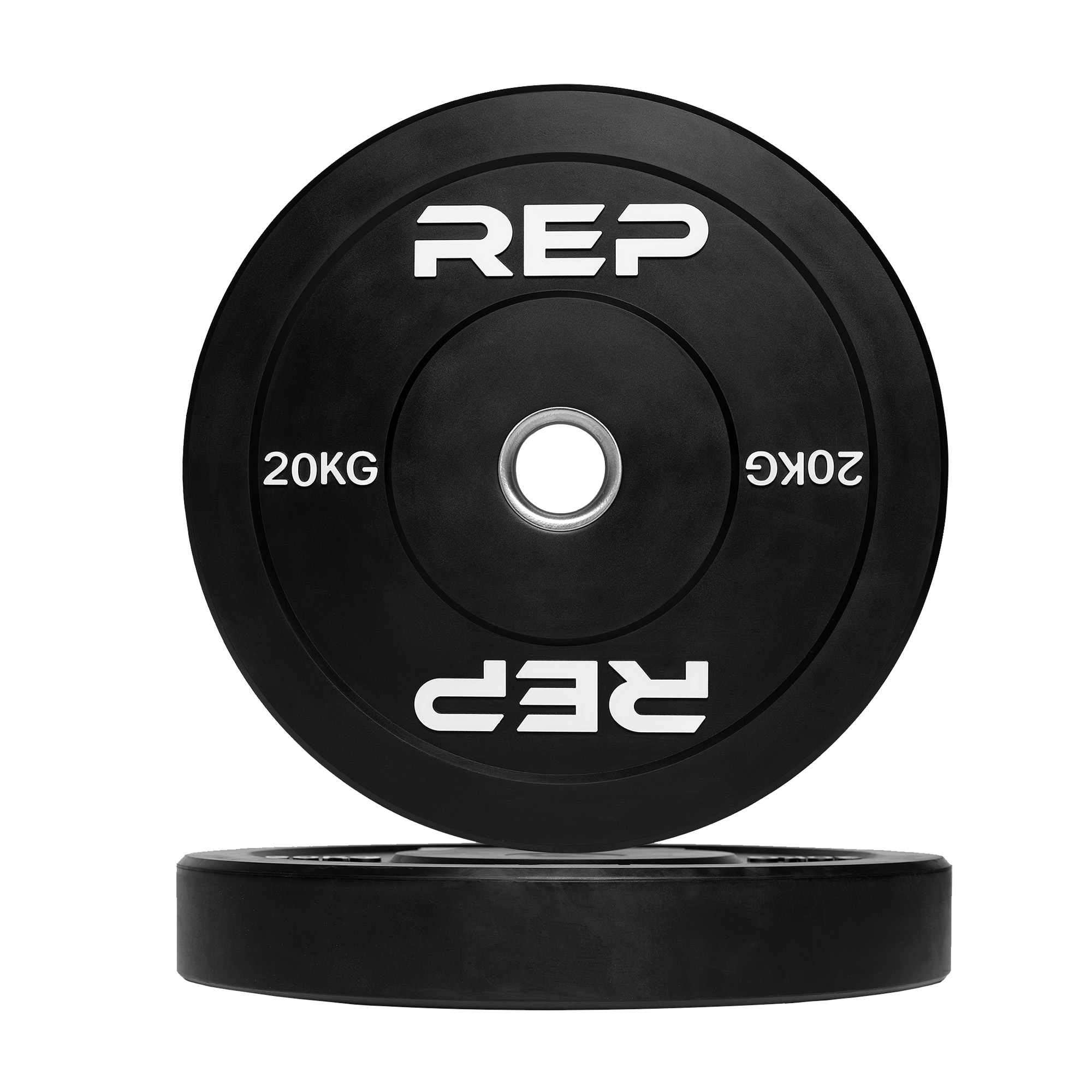 REP Fitness Bumper Plate, 20 kg - Svart