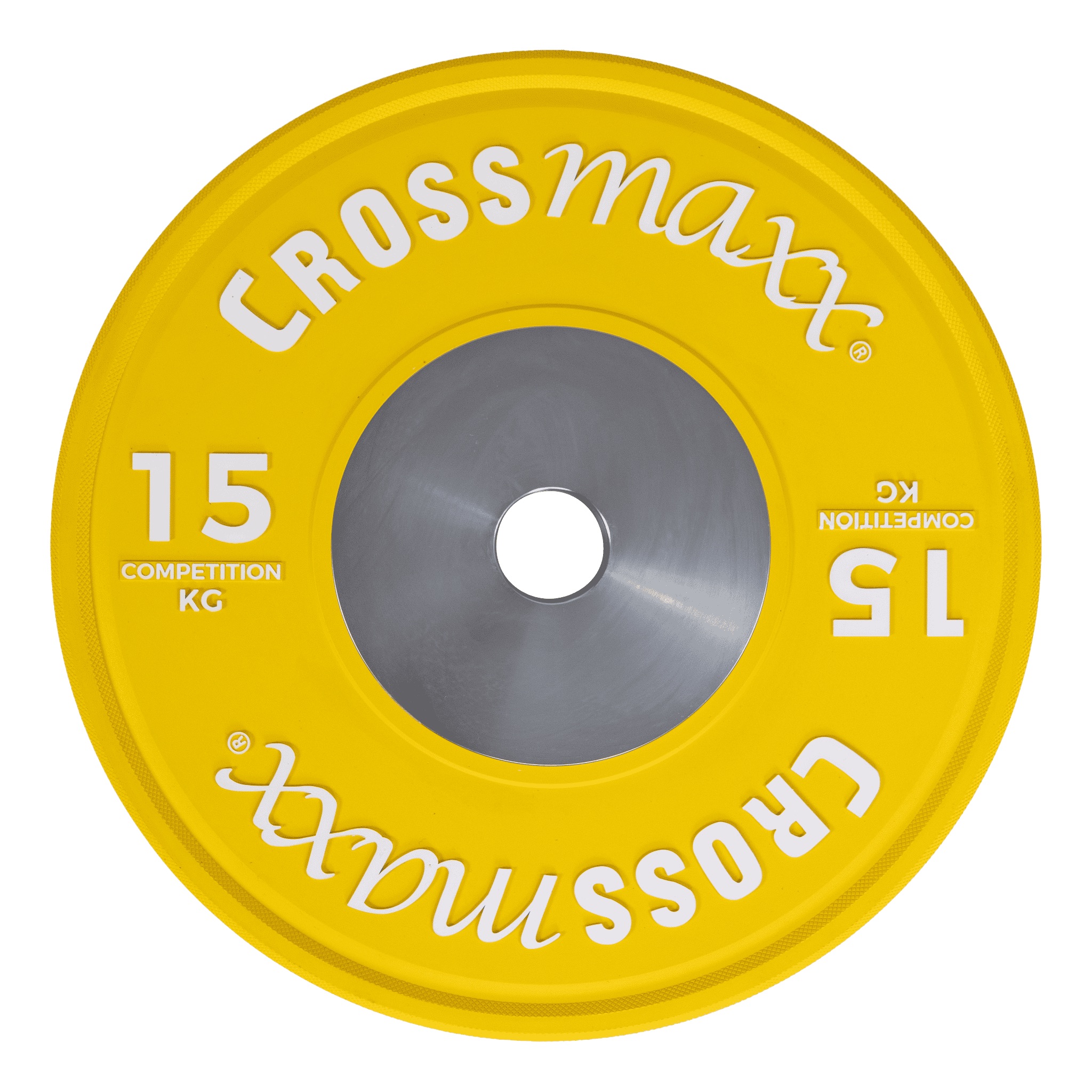 Crossmaxx NEO Comp. Bumper Plate 15 kg gul til vægtløftning og HIIT