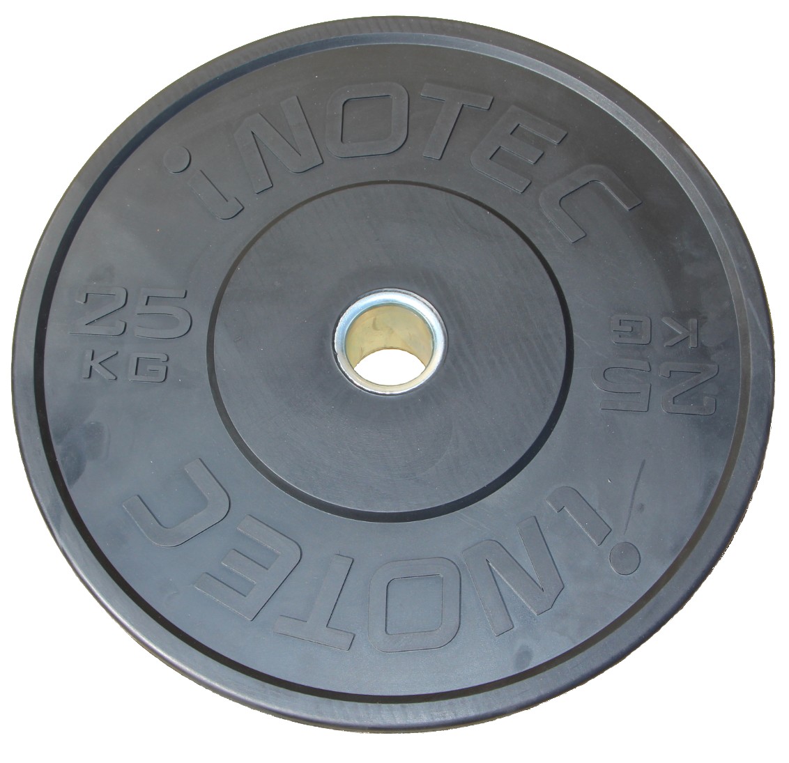 Inotec Bumper Plate 25 kg sort vægtskive 50 mm hul 8 cm Inotec Bumper Plate 25 kg sort vægtskive 50 mm hul 8 cm
