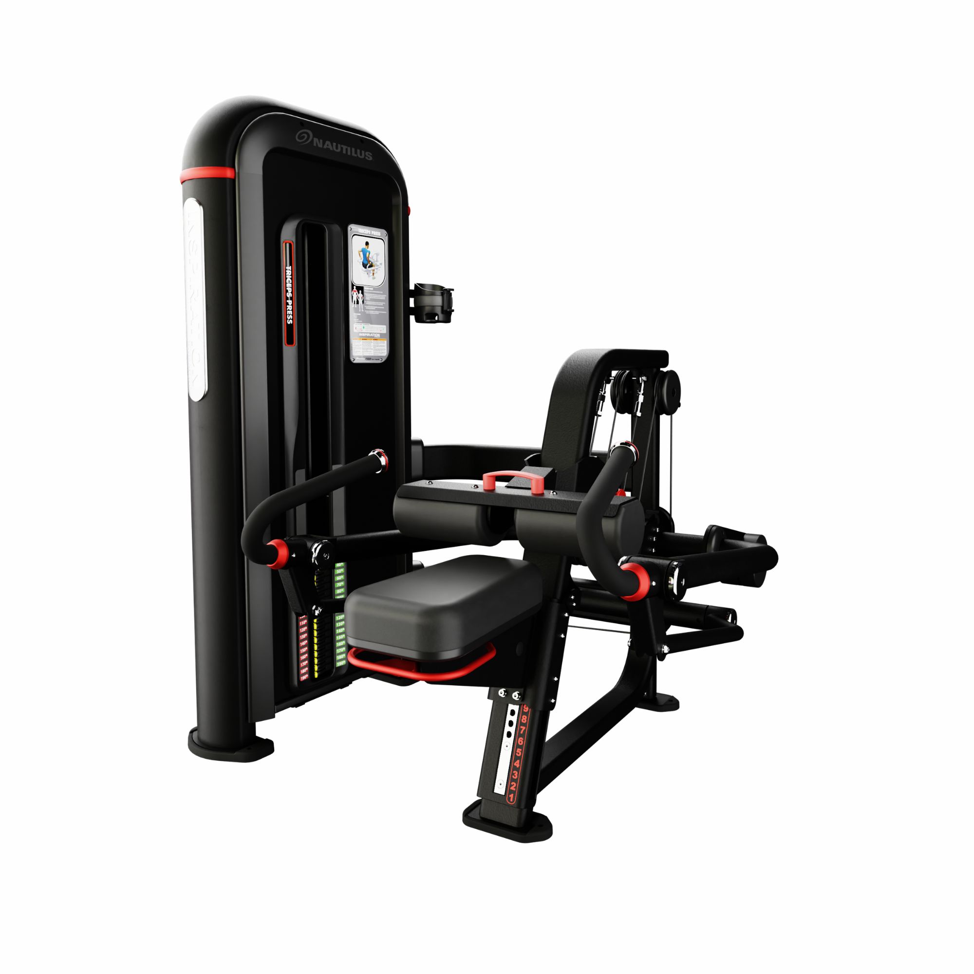 Nautilus Inspiration Tricep Dip tricepsmaskine 109 kg vægtmagasin sort