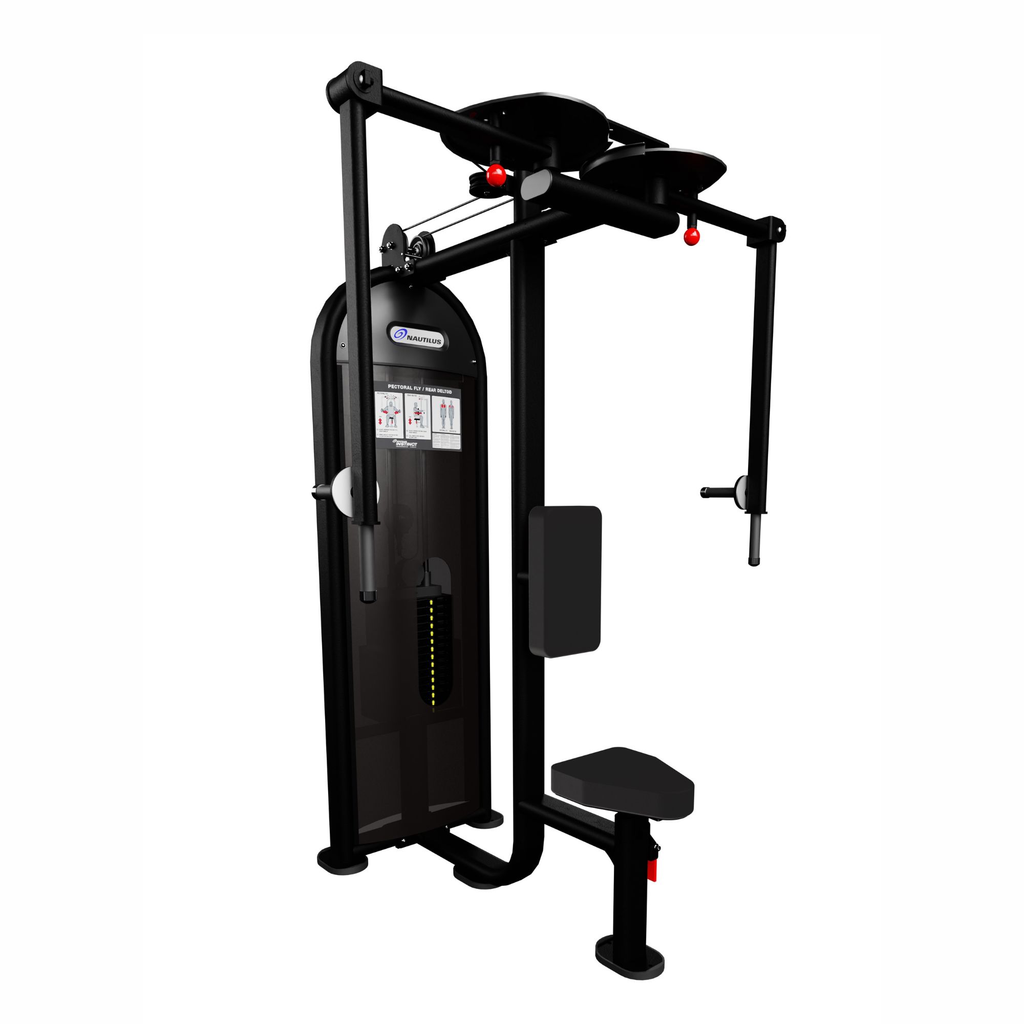 Nautilus Instinct Pec Fly/Rear Deltoid med 86 kg vægtmagasin til effektiv træning af bryst og øvre ryg i fitnesscenter og professionelle gyms Nautilus Instinct Pec Fly/Rear Deltoid med 86 kg vægtmagasin til effektiv træning af bryst og øvre ryg i fitnesscenter og professionelle gyms