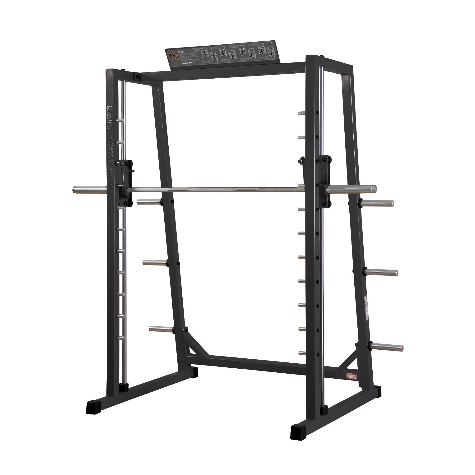 Inter Atletika Smith Machine Sort - guidet vægtstang, 220 kg belastning
