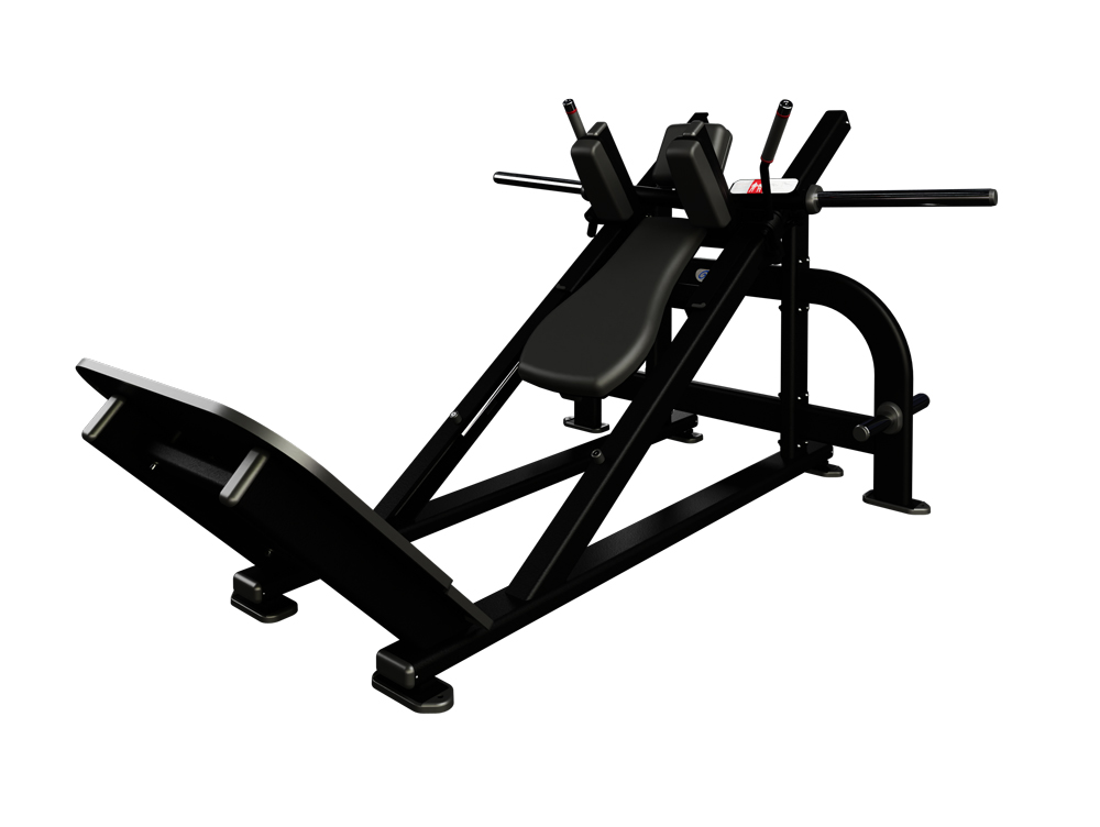 Nautilus Plate Loaded Hack Squat Sort professionel benmaskine 236x182x119 cm