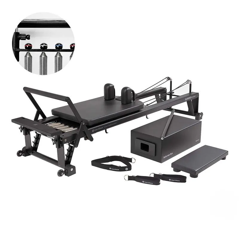 Merrithew V2 Max Reformer With High Precision Gearbar Bundle Jet Black pilates reformer 255 cm Merrithew V2 Max Reformer With High Precision Gearbar Bundle Jet Black pilates reformer 255 cm