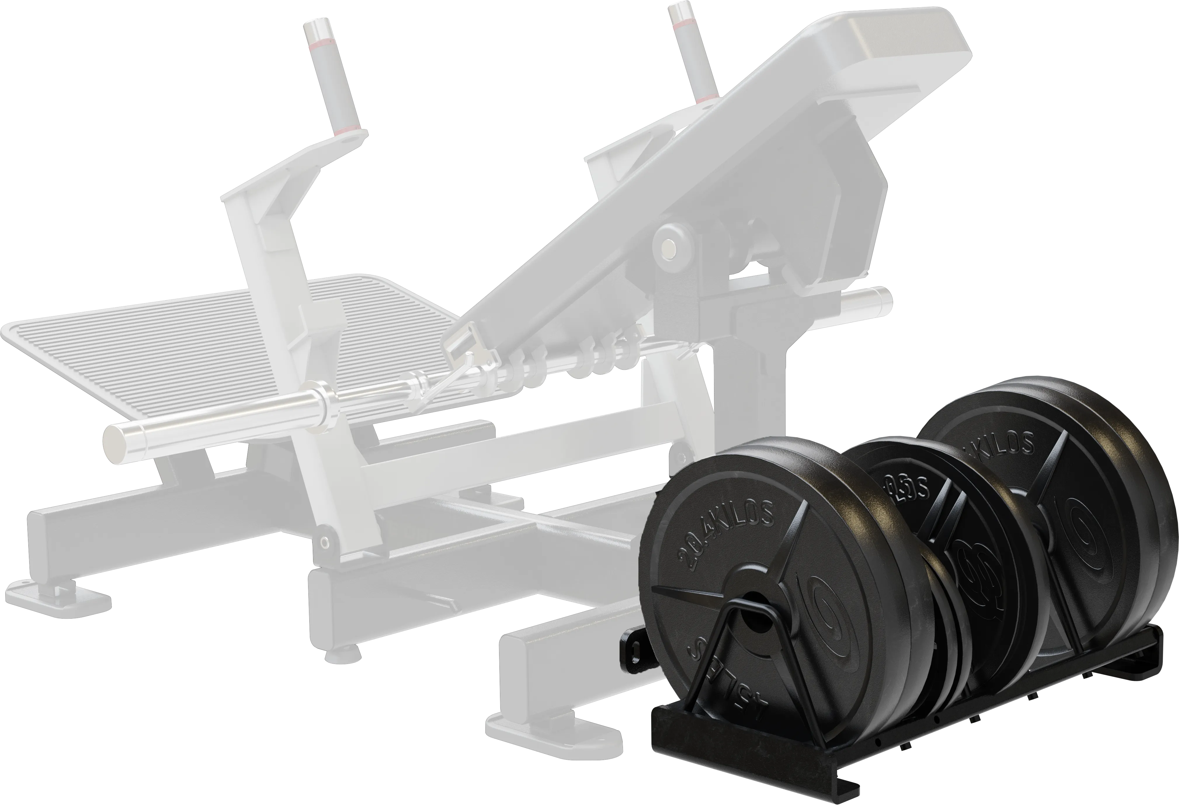 Nautilus Glute Drive Opbevaring Til Vægtskiver Leverage serie sort 71x28x23 cm