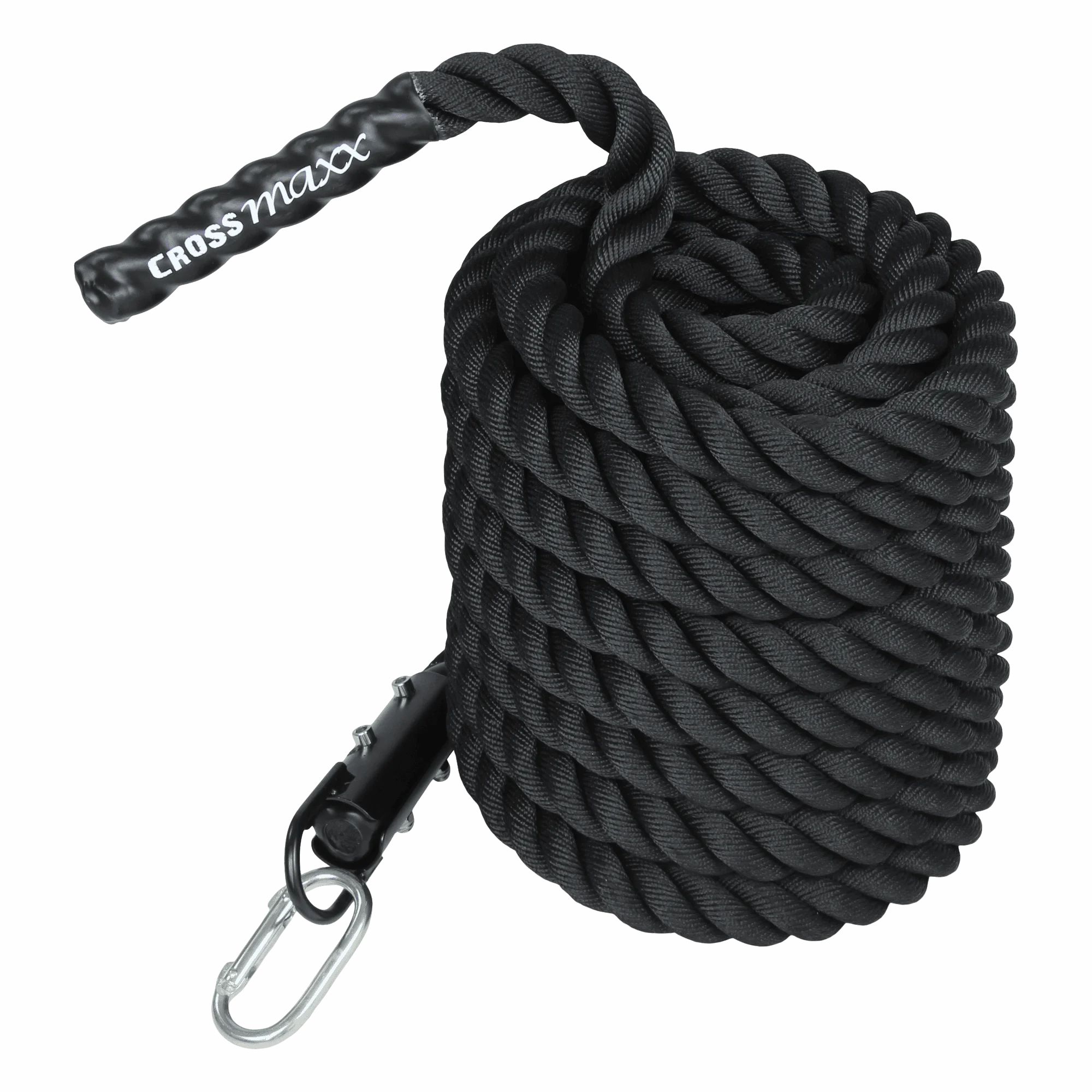 Crossmaxx Sled Pulling Rope 10 m, 38 mm nylon reb med karabin til sled træning og funktionel kondition Crossmaxx Sled Pulling Rope 10 m, 38 mm nylon reb med karabin til sled træning og funktionel kondition