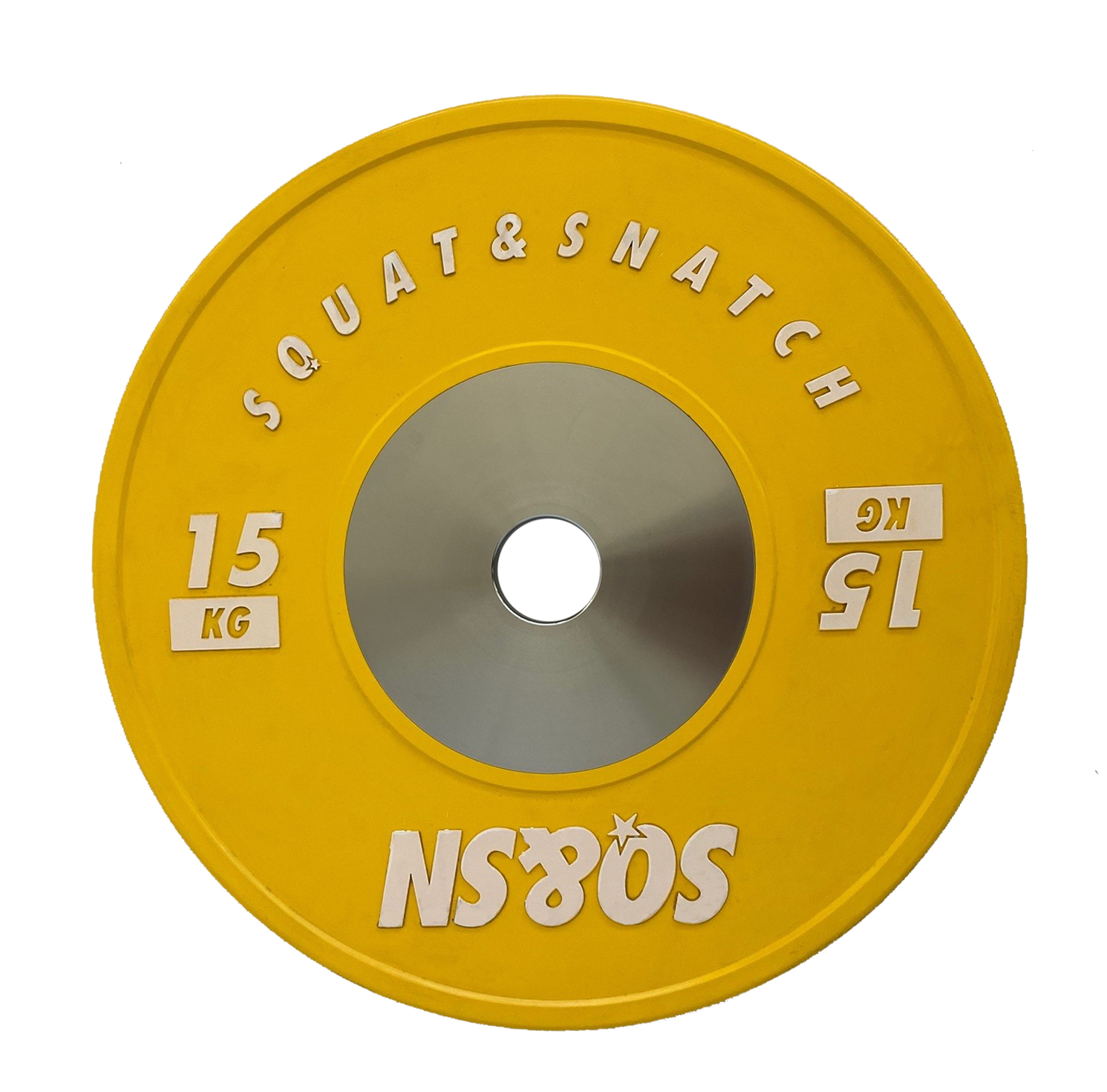 SQ&SN Competition Bumper Plate 15 kg Yellow thumbnail
