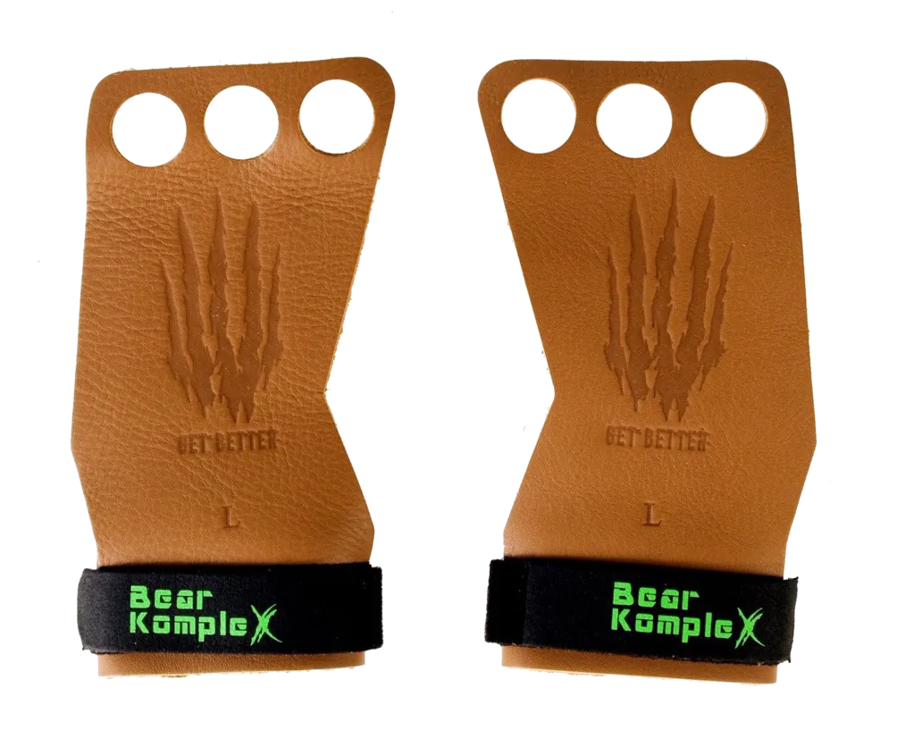 Bear KompleX Læder Grips Tan - 3 Hole str. S