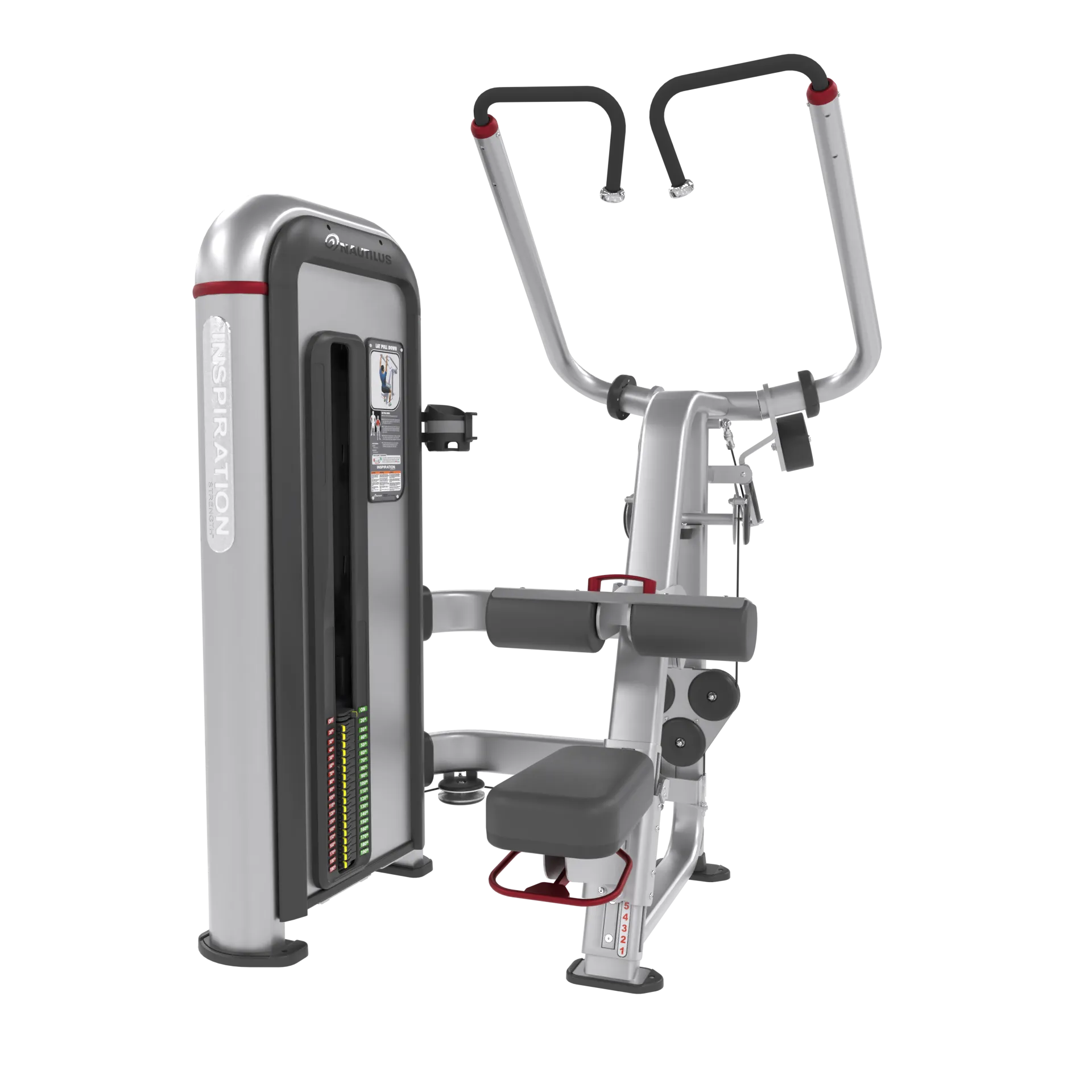 Brug Nautilus Inspiration Lat Pulldown Sølv til en forbedret oplevelse