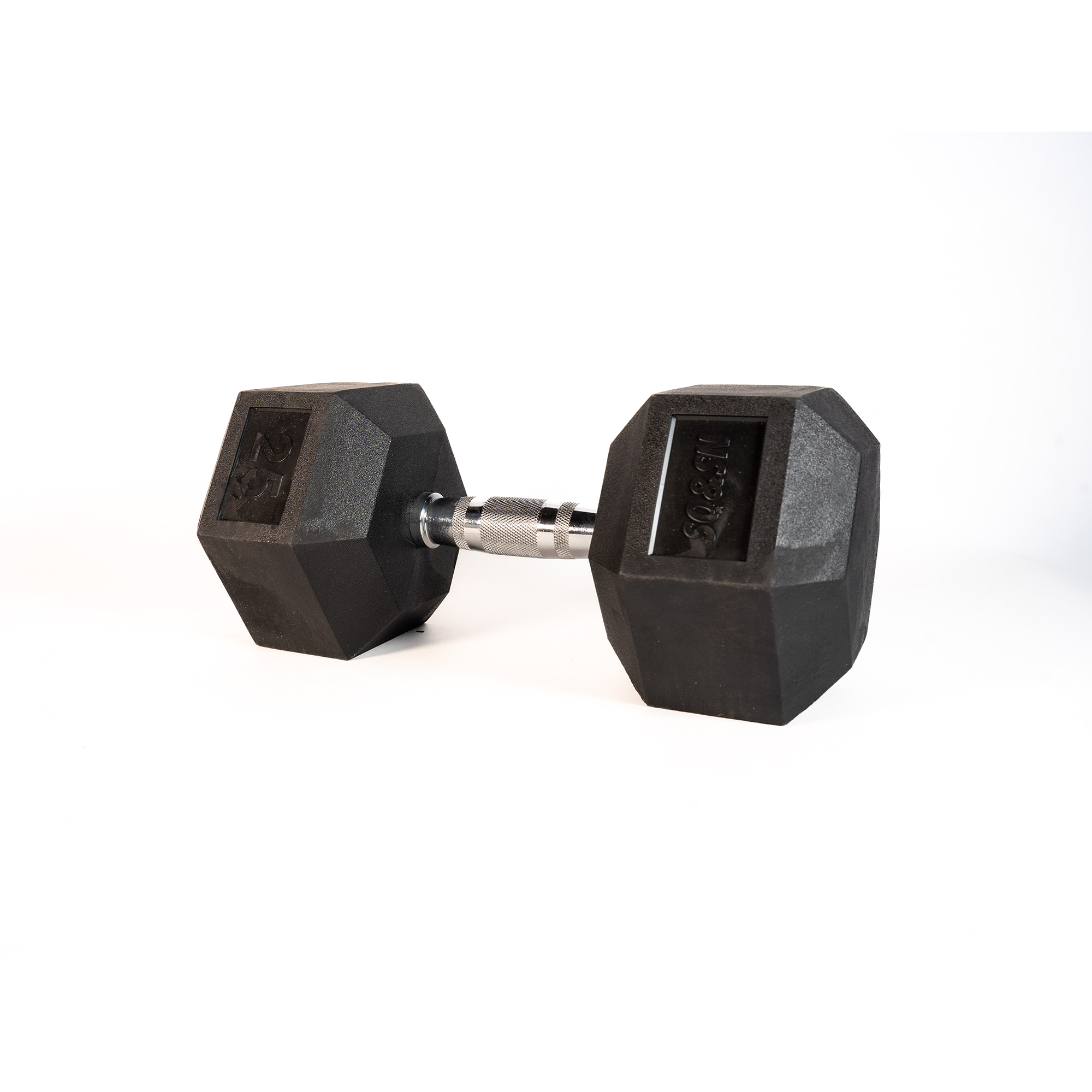 Brug SQ&SN Hexagon Håndvægt (25 kg) med forkromet greb. Udstyr til crossfit træning, styrketræning og funktionel træning til en forbedret oplevelse