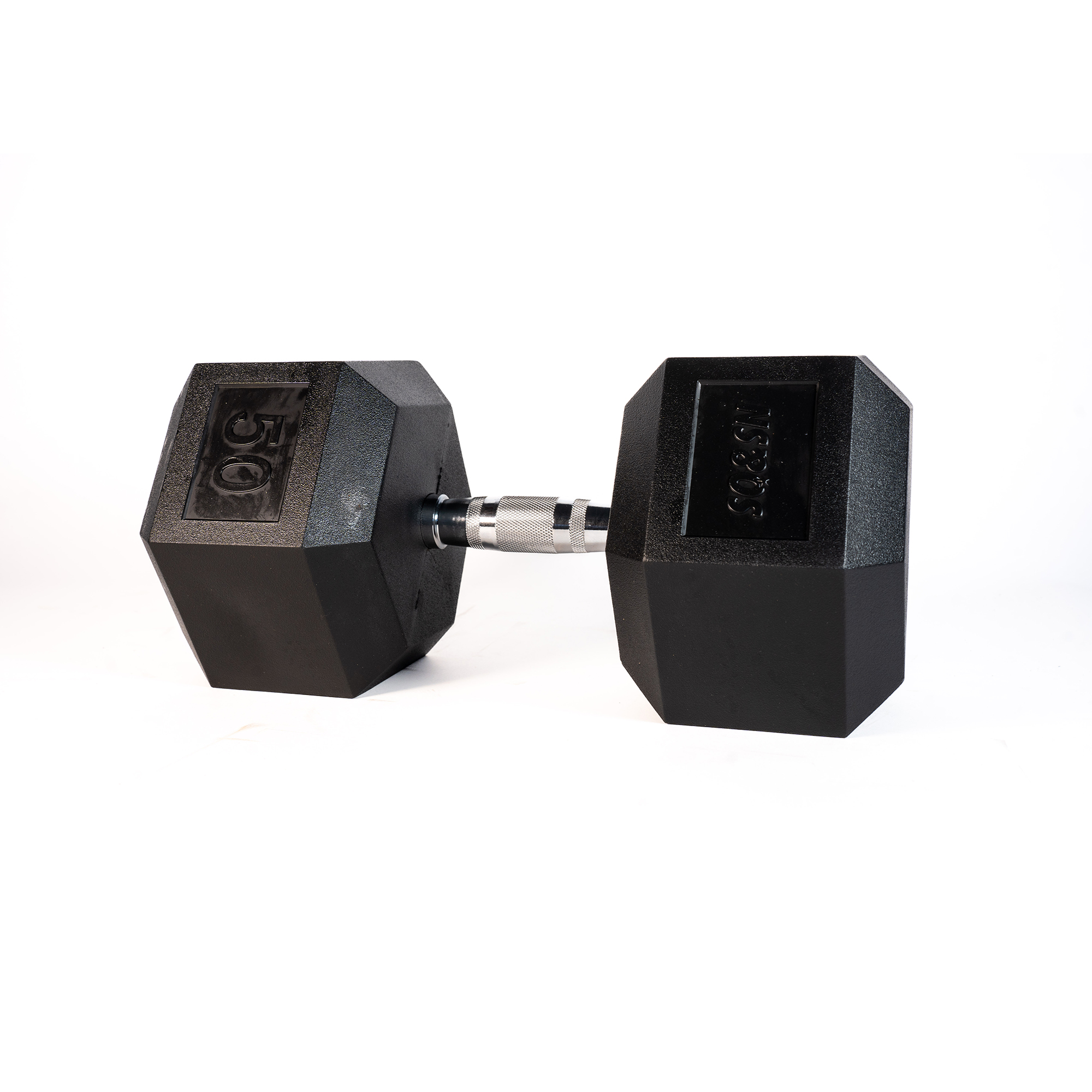 Brug SQ&SN Hexagon Håndvægt (50 kg) med forkromet greb. Udstyr til crossfit træning, styrketræning og funktionel træning til en forbedret oplevelse