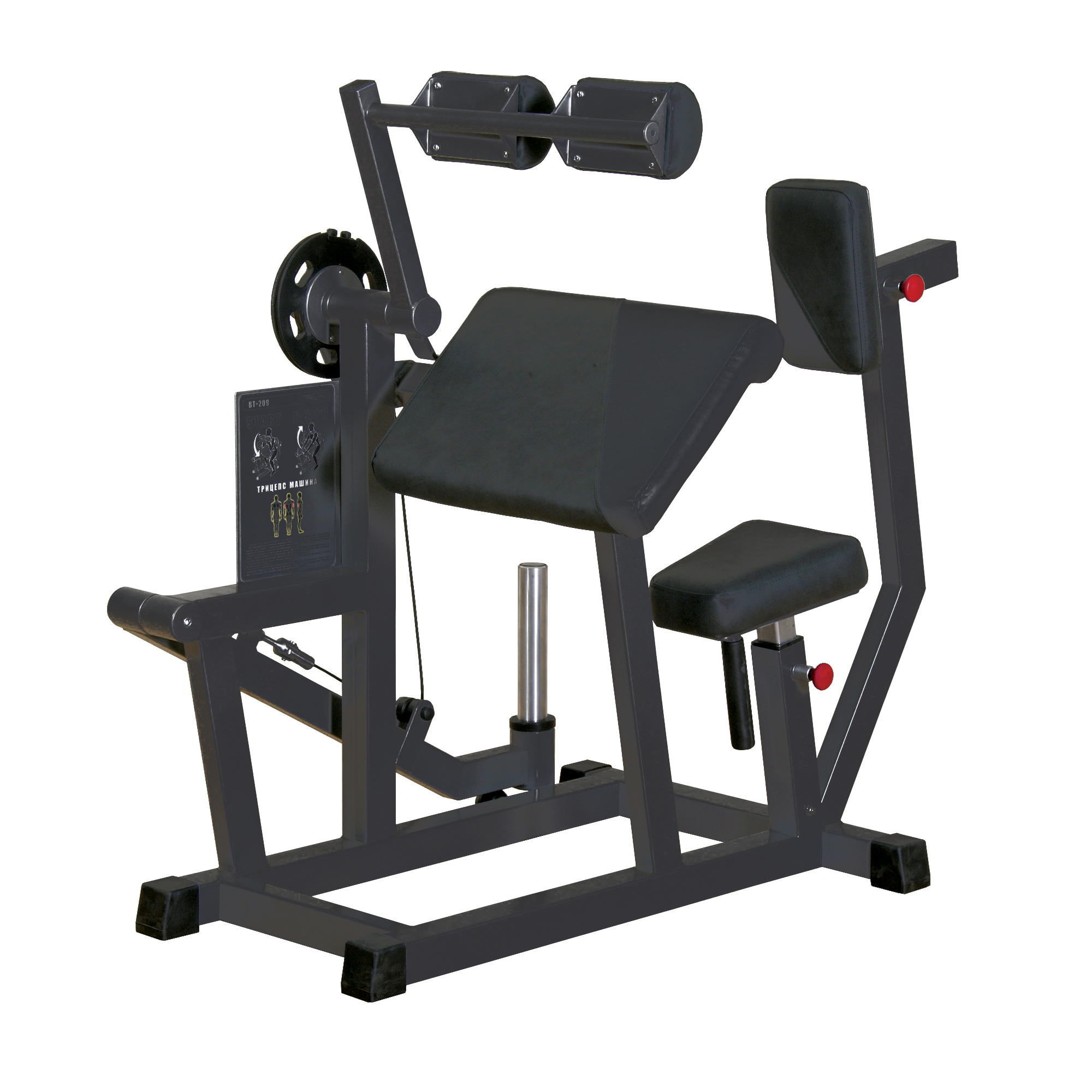 Inter Atletika Triceps Machine m. Puder Sort tricepsmaskine 125 kg max belastning