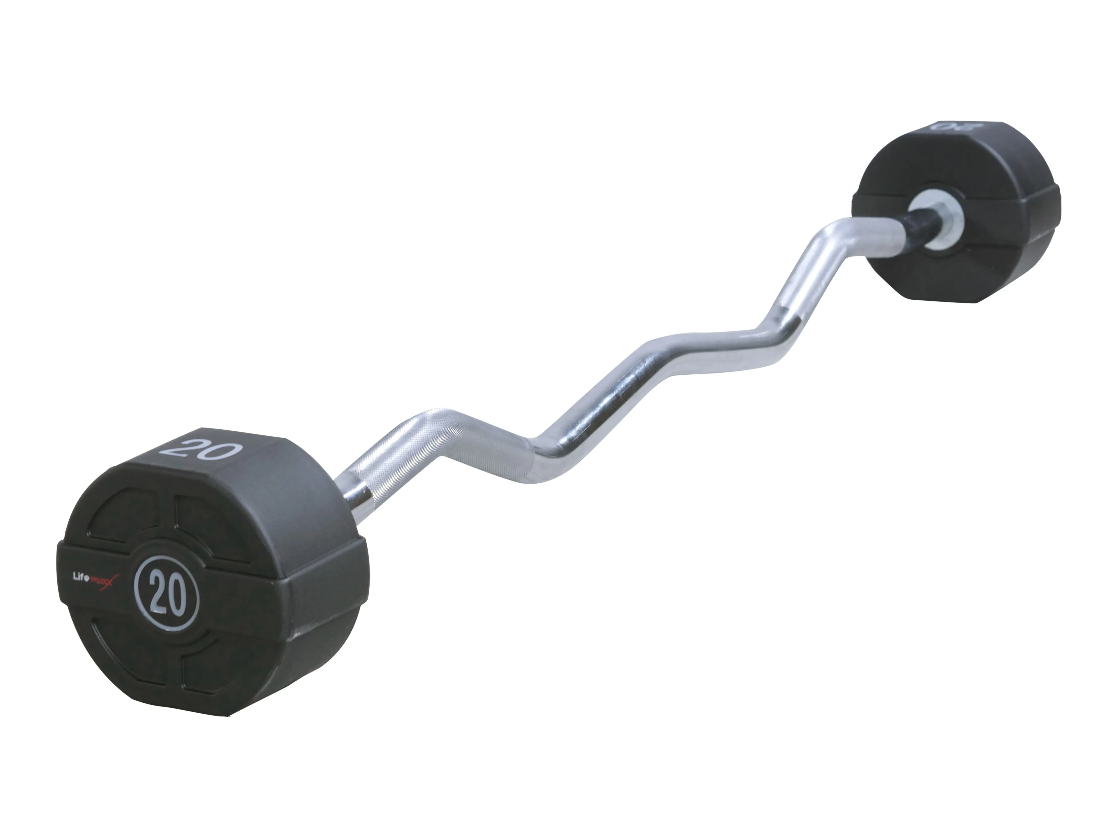Brug Lifemaxx PU EZ Vægtstang (20 kg) - curl vægtstang, faste skiver. Utrolig slidstærk. Perfekt til biceps- og triceps øvelser. til en forbedret oplevelse