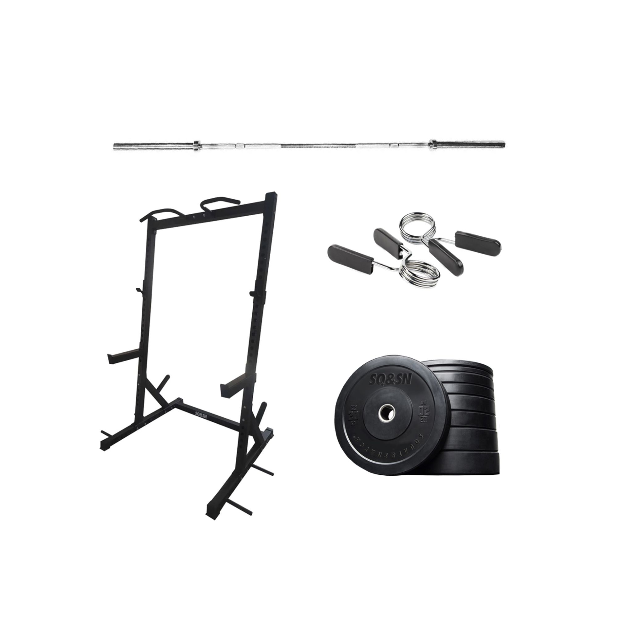 Brug SQ&SN Styrkesæt 150 kg m. Squat rack til en forbedret oplevelse