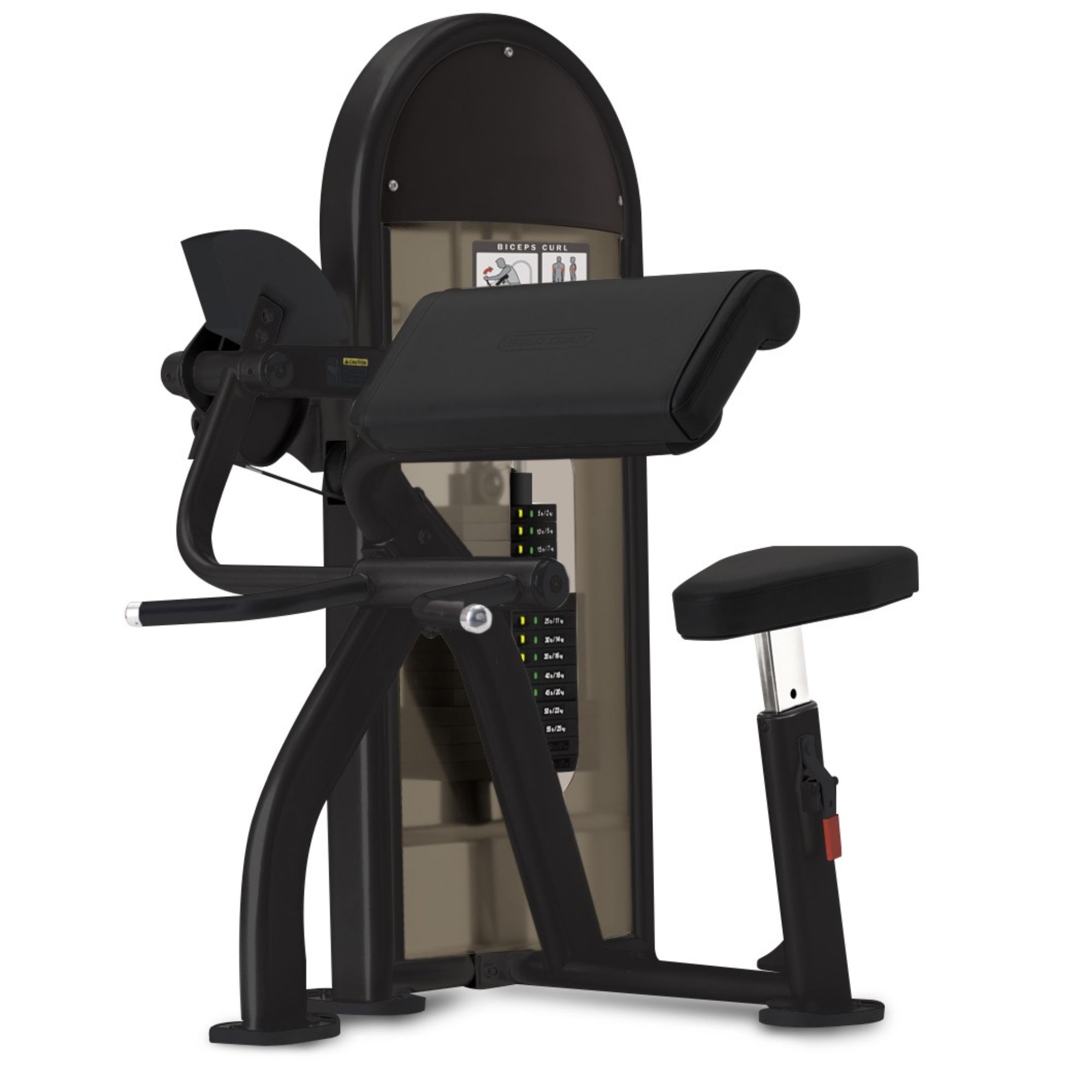 Brug Nautilus Instinct Biceps Curl - bicepsmaskine med 86 kg vægtmagasin og Lock N Load til effektiv bicepstræning i fitnesscenter til en forbedret oplevelse