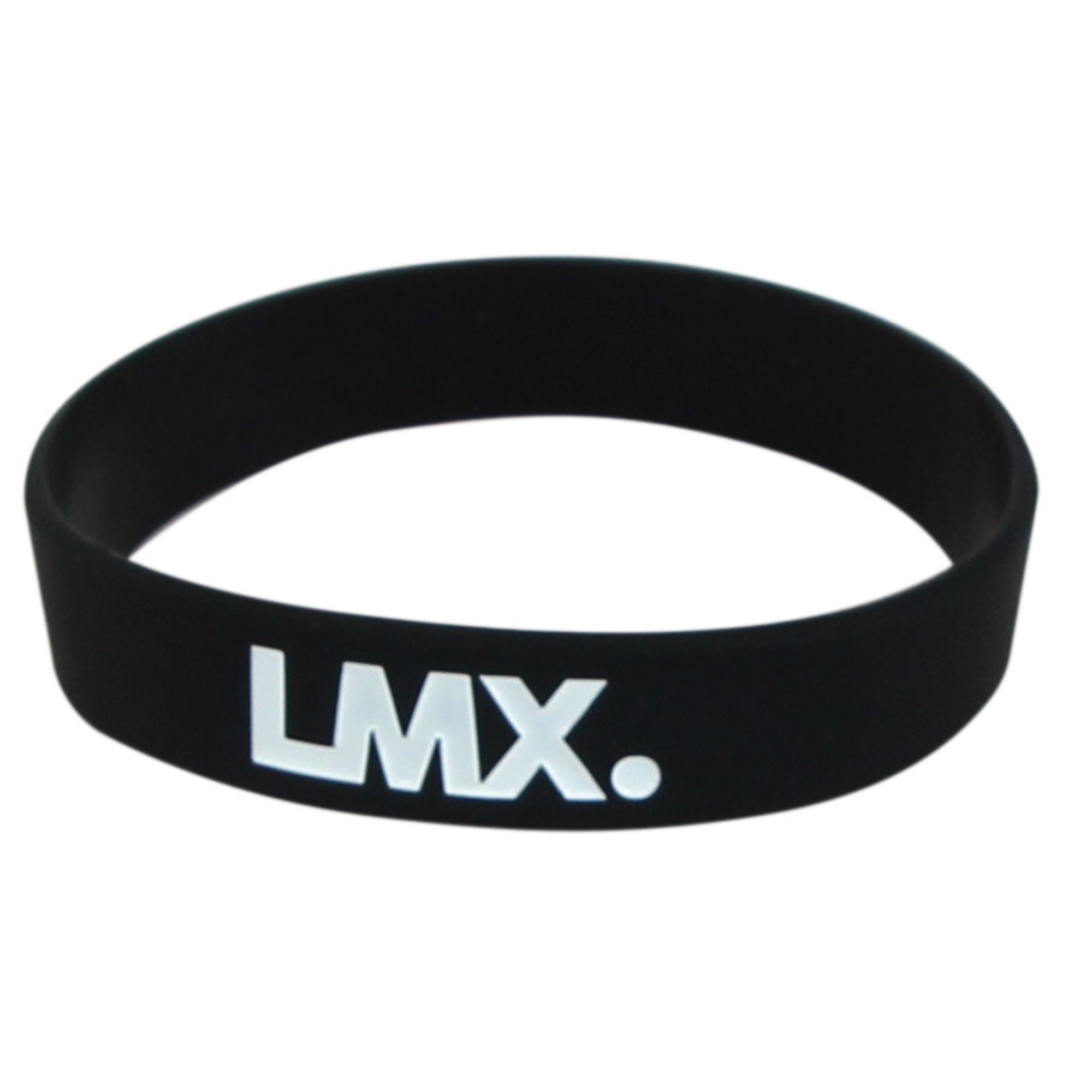 LMX. Wristband elastisk silikonearmbånd sort/hvid til træning og hverdag LMX. Wristband elastisk silikonearmbånd sort/hvid til træning og hverdag