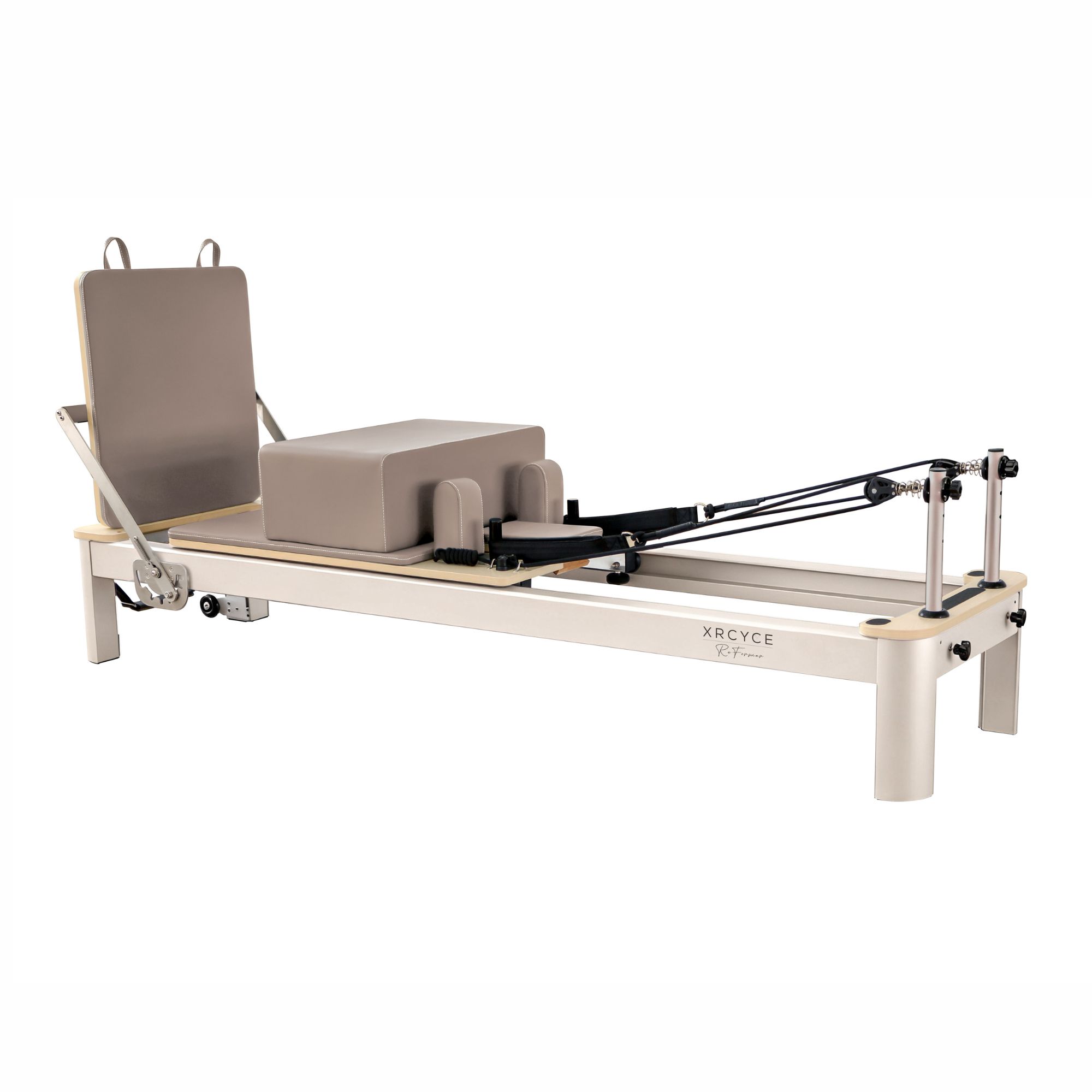 XRCYCE Balance Beige reformer 232x62 cm til home gym, klinik og studie XRCYCE Balance Beige reformer 232x62 cm til home gym, klinik og studie