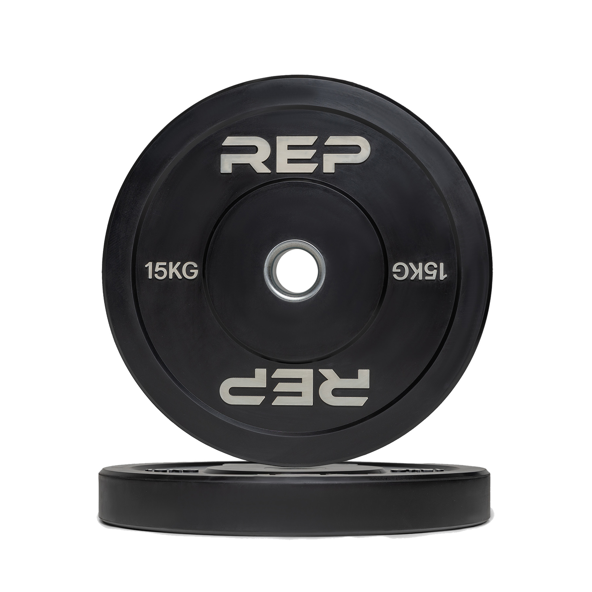 REP Fitness Bumper Plate, 15 kg - Svart
