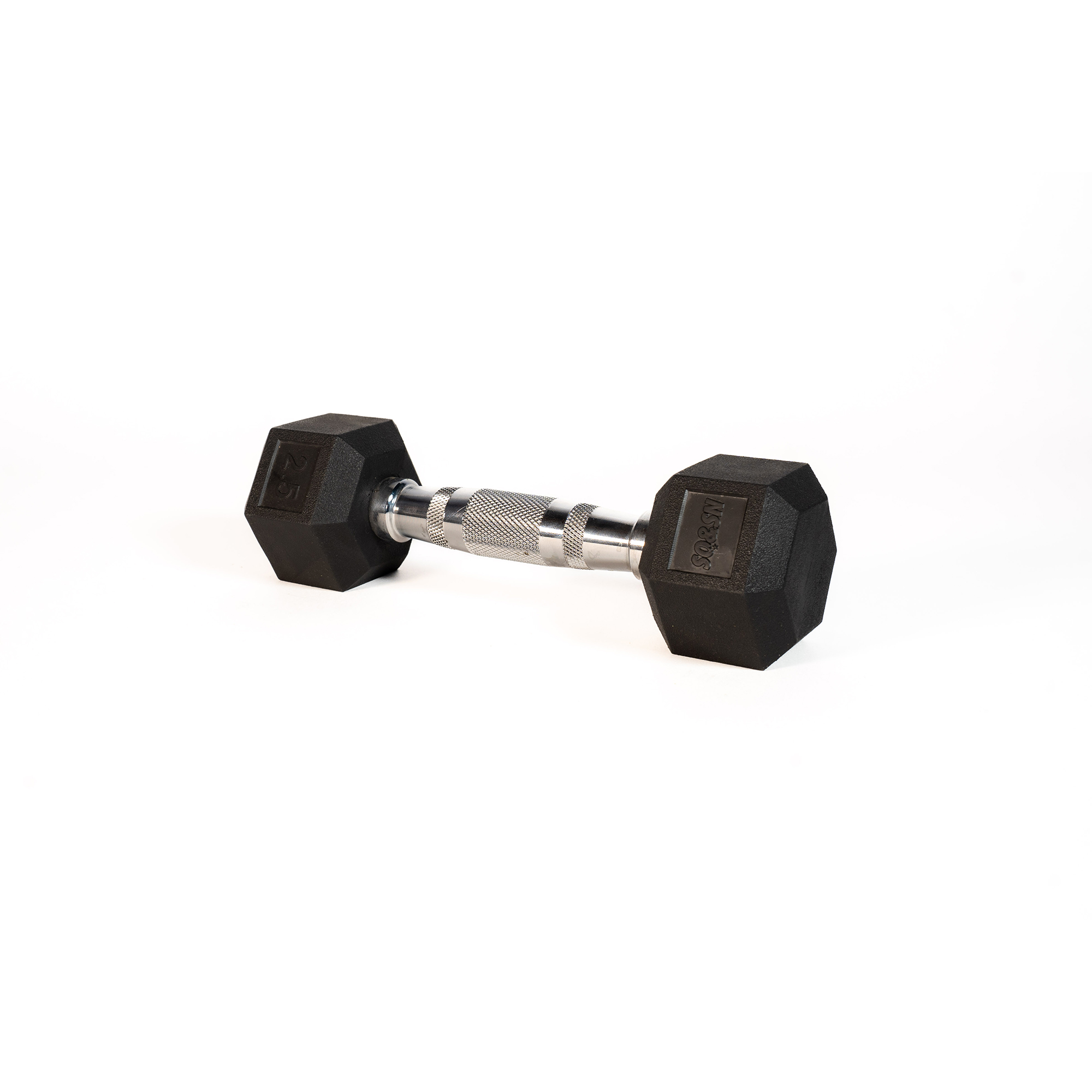 Brug SQ&SN Hexagon Håndvægt (2,5 kg) med forkromet greb. Udstyr til crossfit træning, styrketræning og funktionel træning til en forbedret oplevelse