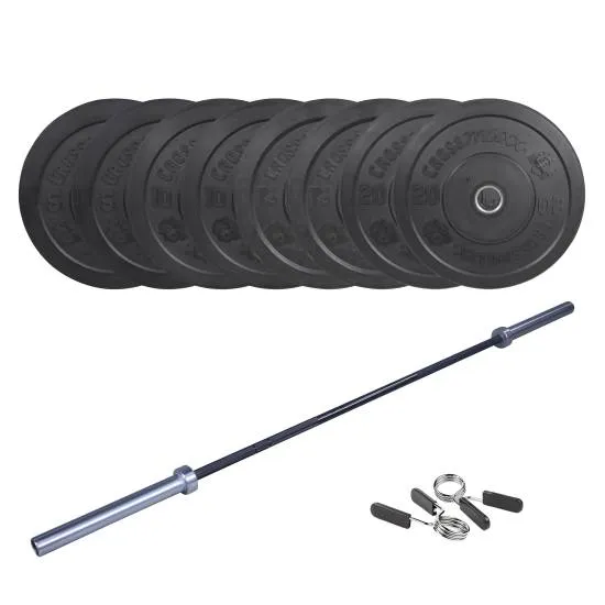 Crossmaxx CF Vægtstangssæt 100 kg + 20 kg Stang fra Crossmaxx Crossmaxx CF Vægtstangssæt 100 kg + 20 kg Stang fra Crossmaxx