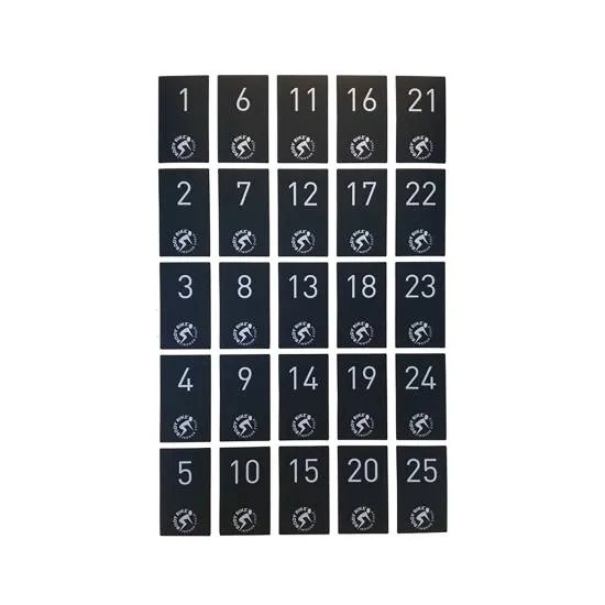 Nummerark, 51-75 SMART fra Body Bike Nummerark, 51-75 SMART fra Body Bike