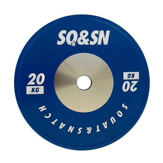 SQ&SN Competition Bumper Plate 20 kg Blue fra SQ&SN