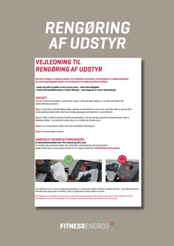 Rengøring af udstyr