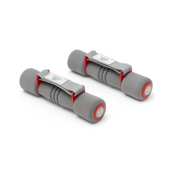 Reebok Softgrip Dumbbells - 1.0Kg Red & Grey