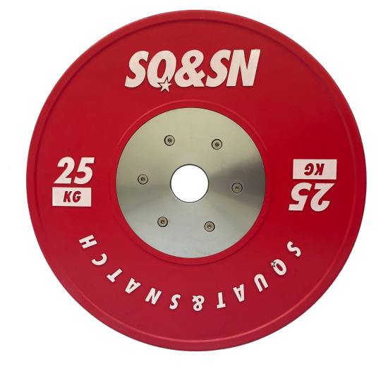 SQ&SN Competition Bumper Plate 25 kg Red
