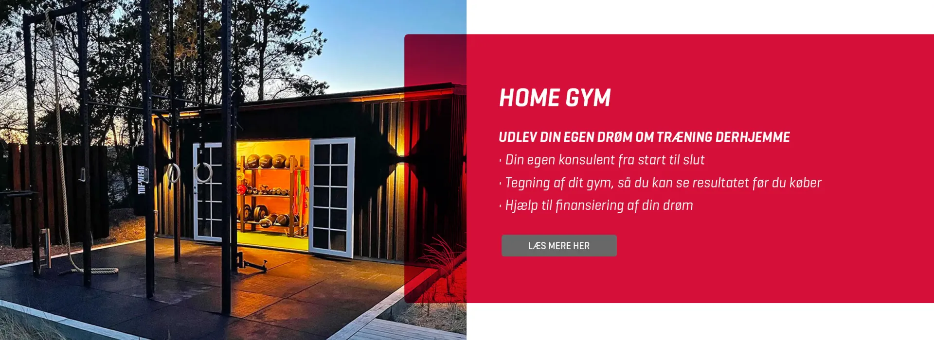 Lad os inspirere dig når du skal bygge home gym