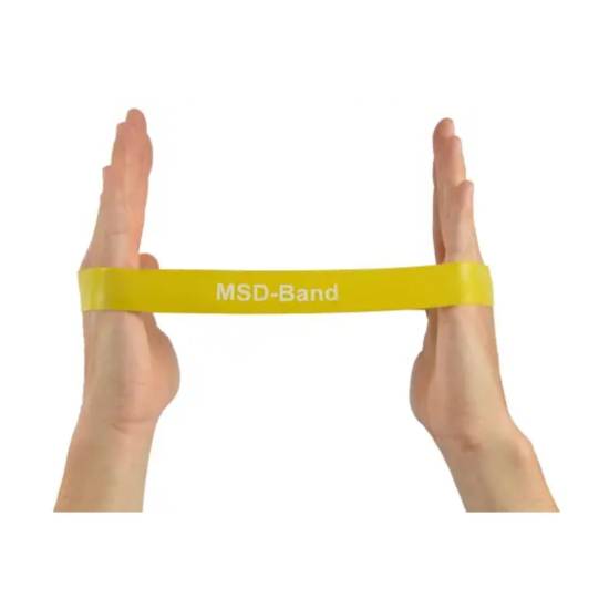 MSD-Band Loop Band Light Træningselastik - Gul (10 Stk)