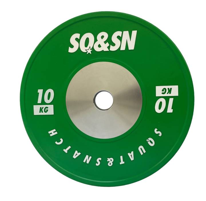 SQ&SN Competition Bumper Plate 10 kg Green - Demo